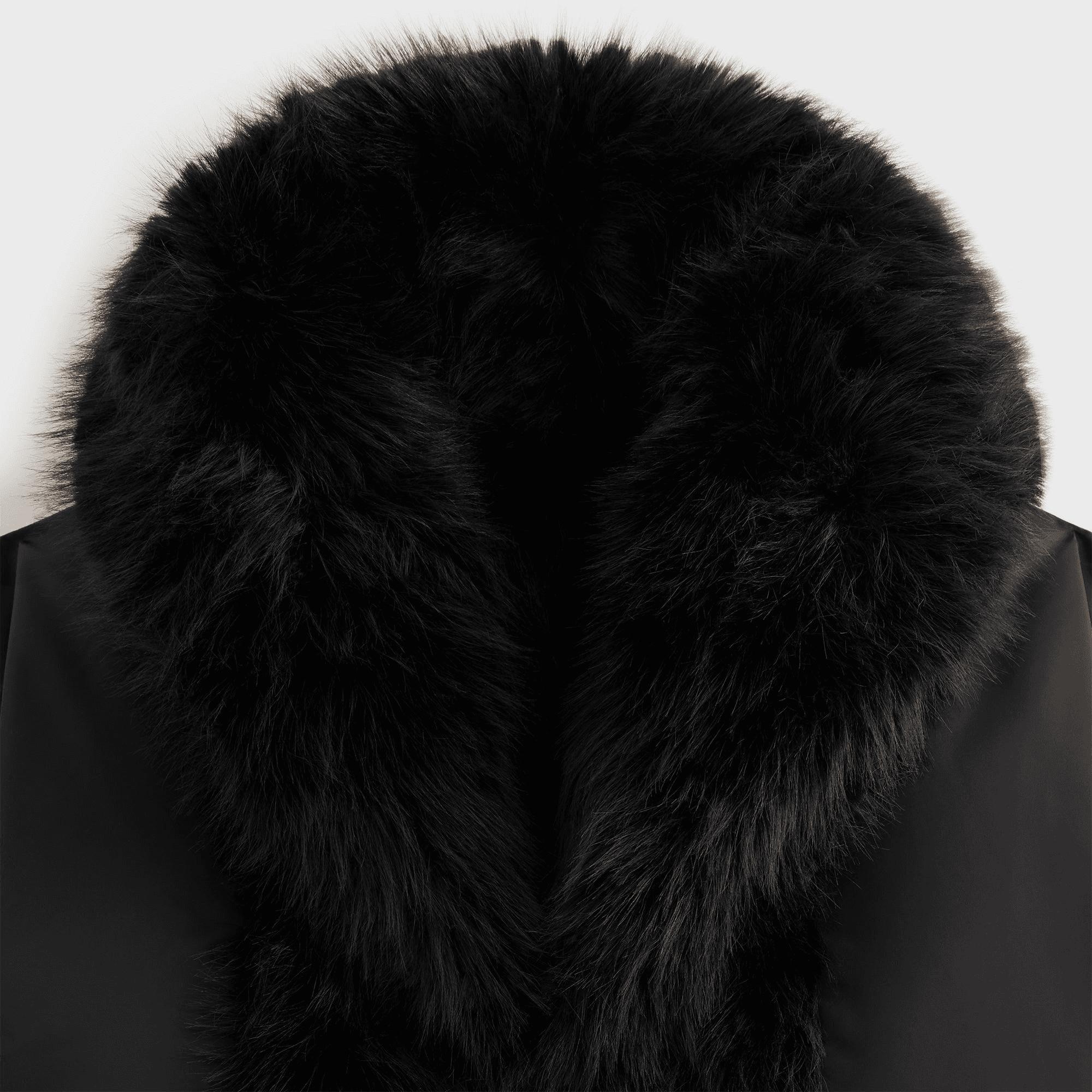 Kith Women Senna Faux Fur Reversible Bomber - Black — Image 3