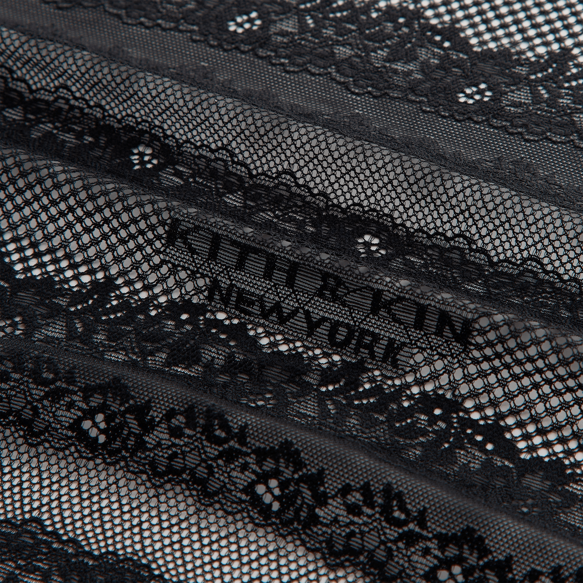 Lisa for Kith Women Odette Logo Lace Mini Dress - Black — Image 3