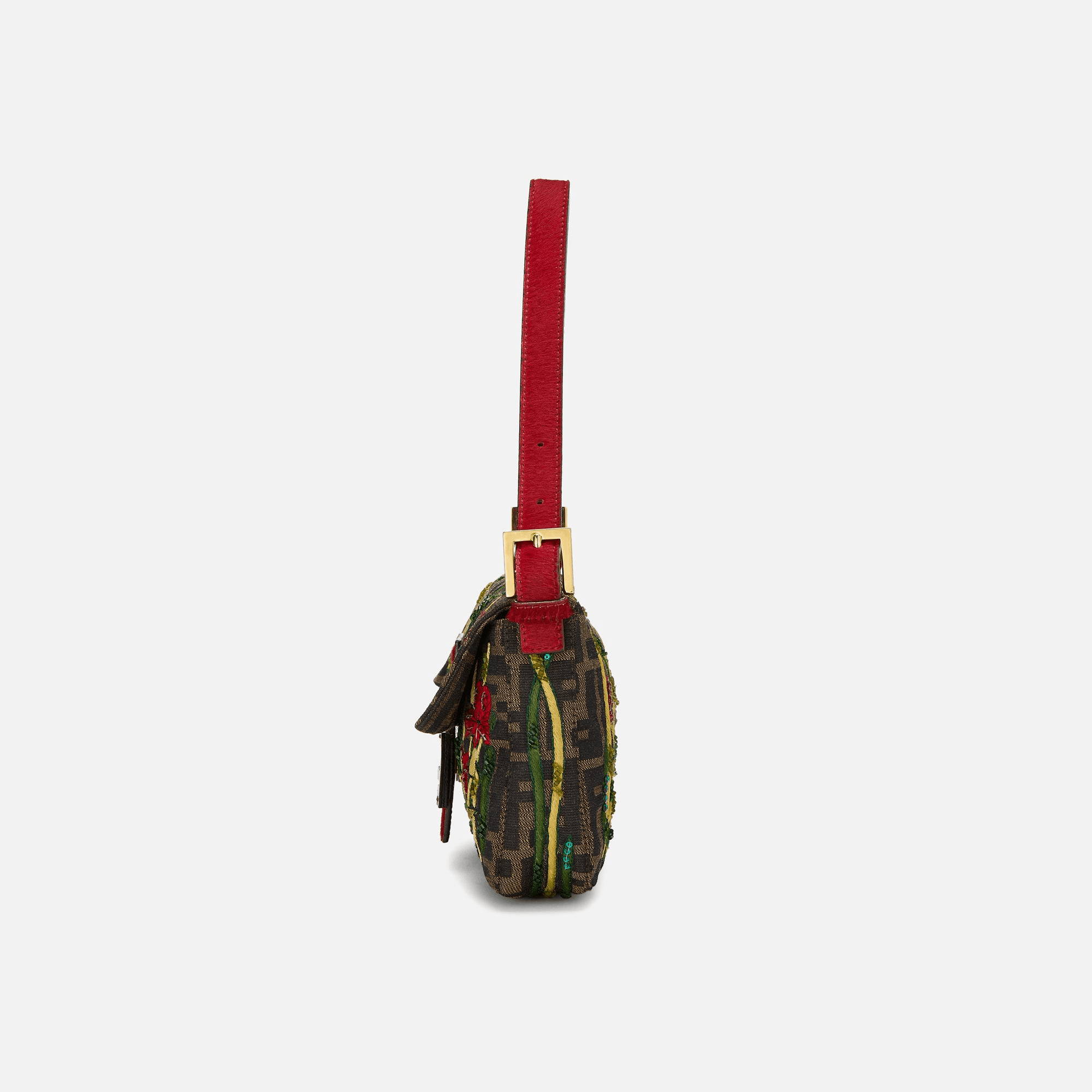 WGACA Fendi Embroidered Baguette - Red — Image 6