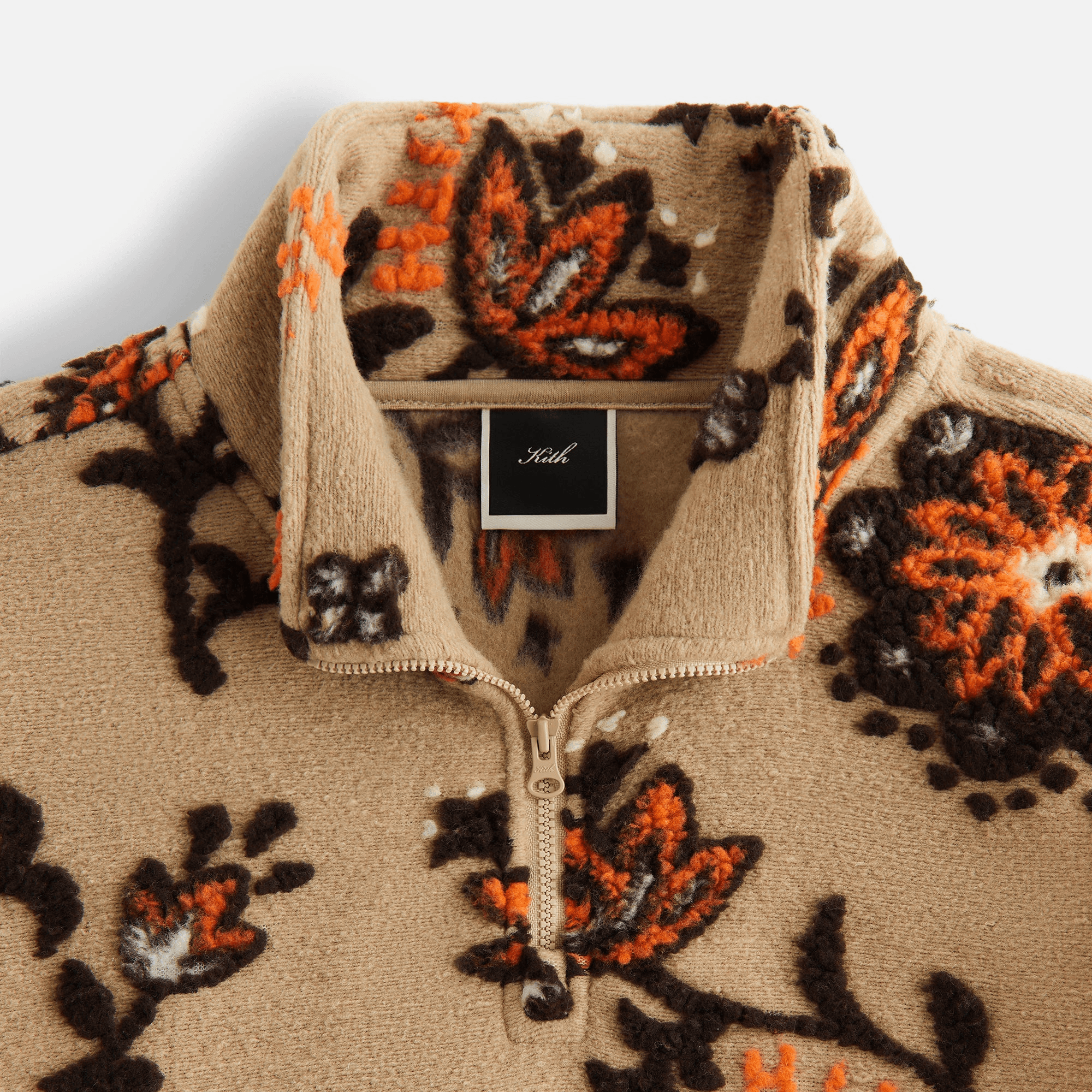 Kith Women Hunter III Paisley Sherpa 1/4 Zip - Canvas — Image 2