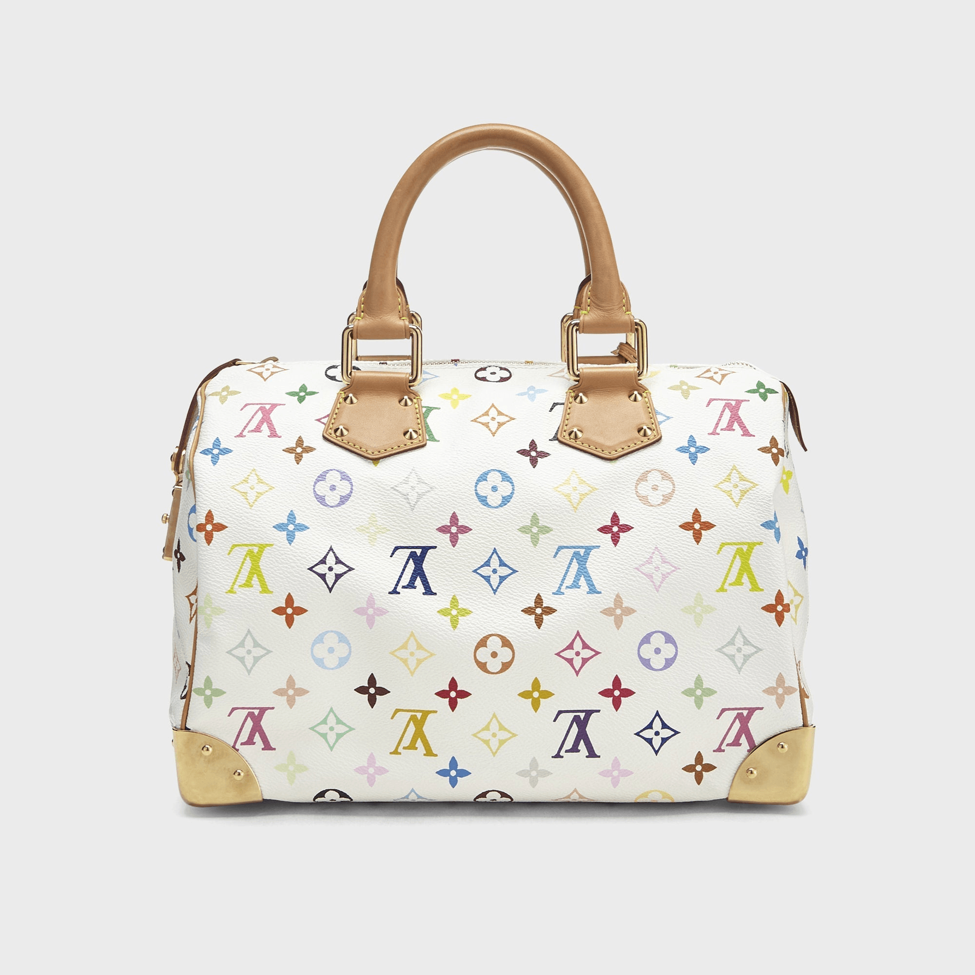 WGACA Takashi Murakami x Louis Vuitton White Monogram Multicolore Speedy 30 - White — Image 2