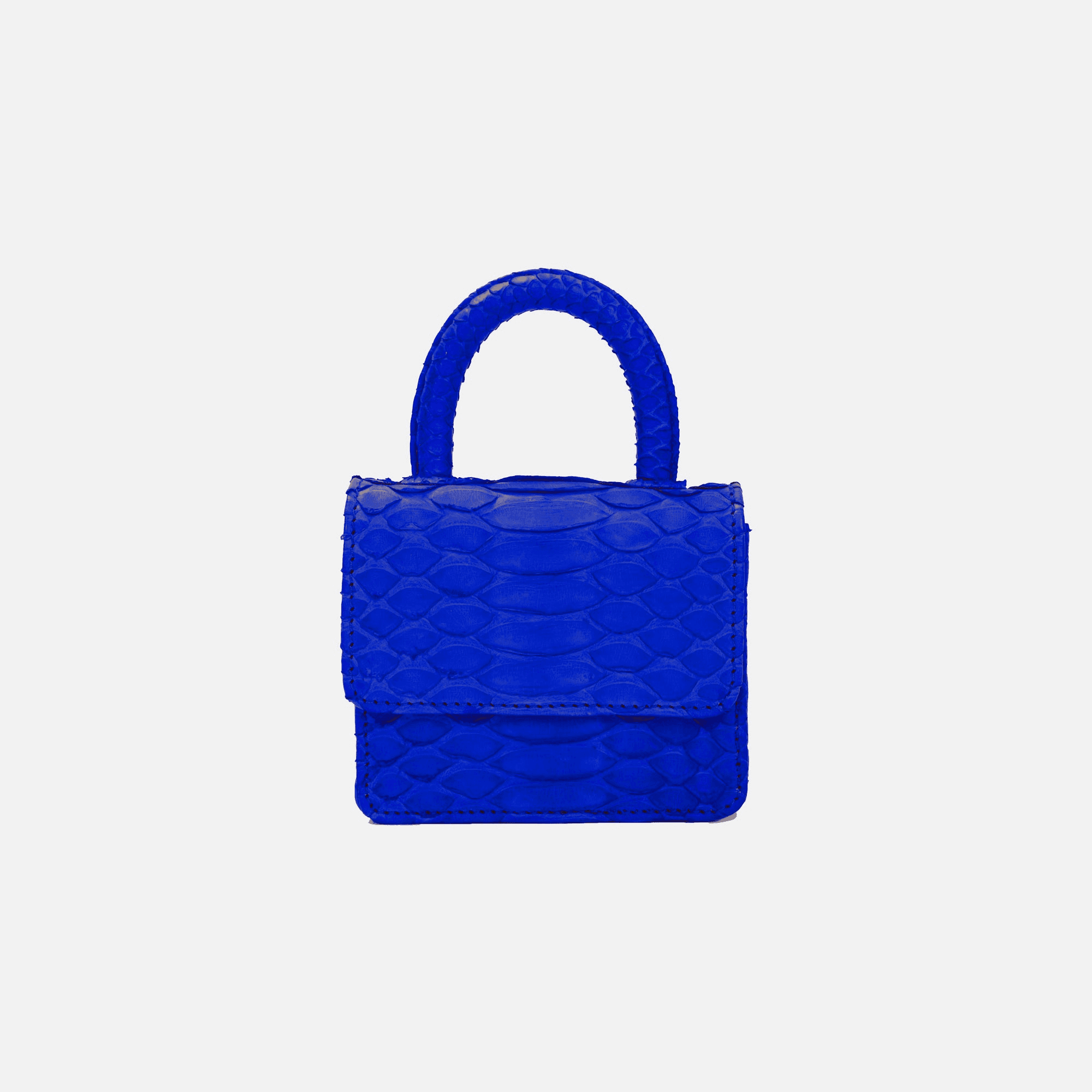 Gelareh Mizrahi Mico Mini Python Top Handle Bag - Cobalt Blue - Image 1