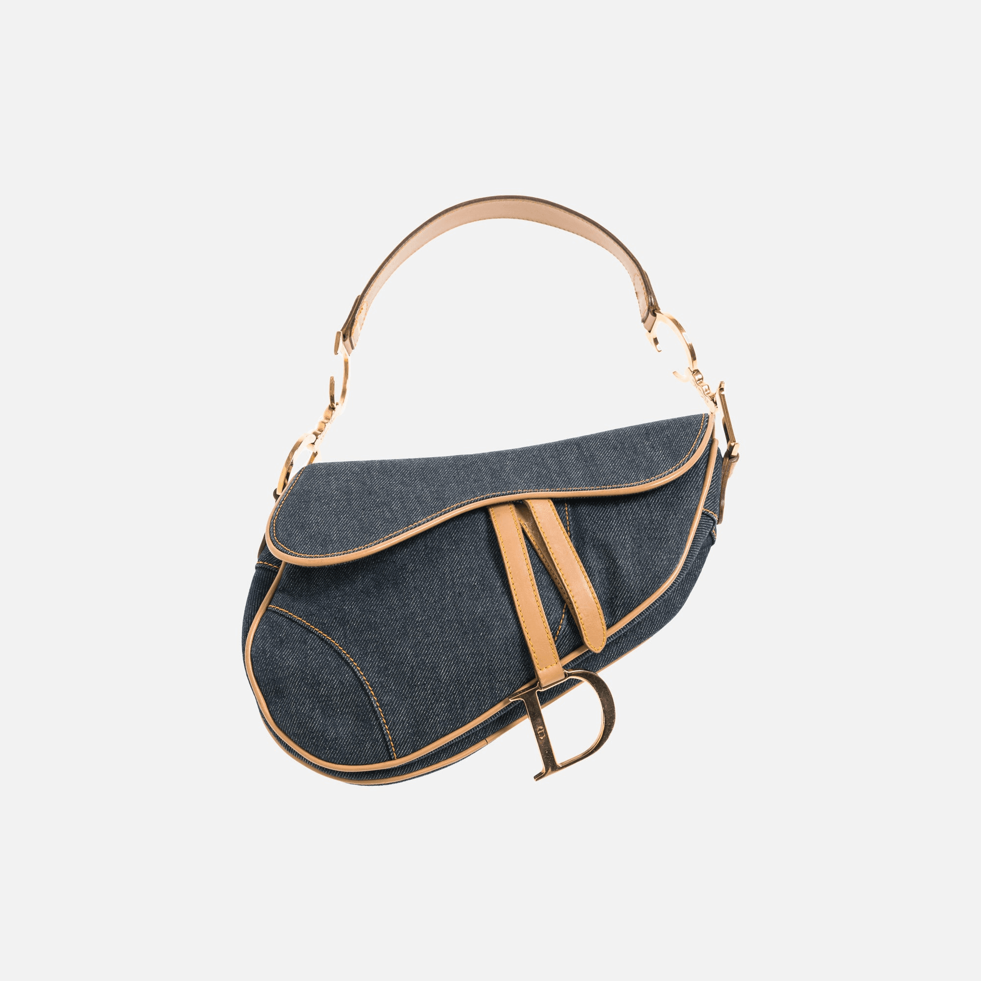 Dior Oblique Saddle Bag - Denim