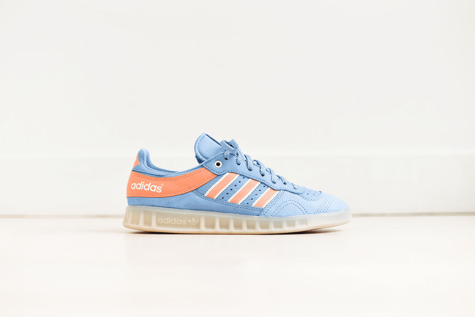adidas x Oyster Handball Top - Ash Blue / Coral / White — Image 4