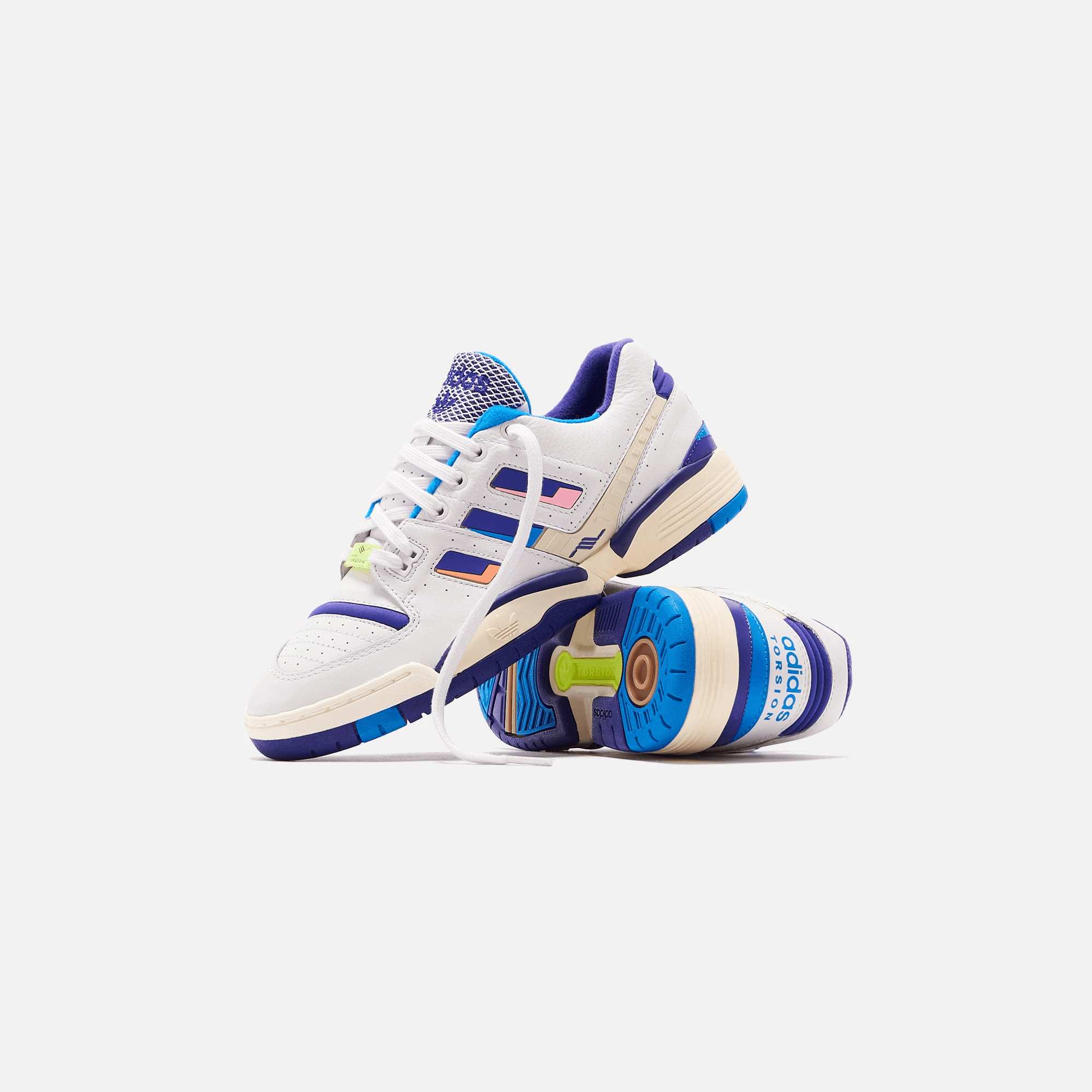 adidas Consortium Torsion Edberg Comp - Crayon White / Bright Blue — Image 3