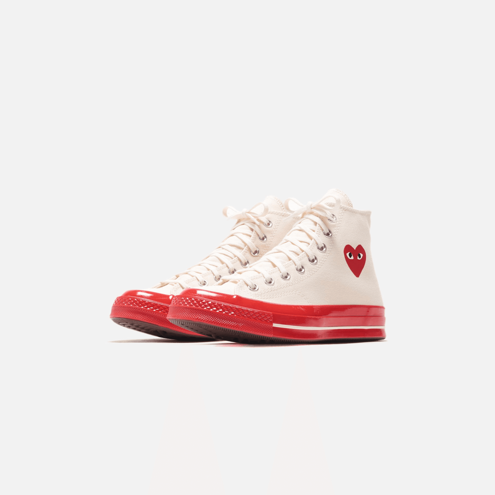 Converse x Comme des Garçons CDG Play Red Sole High Top - Off White — Image 4
