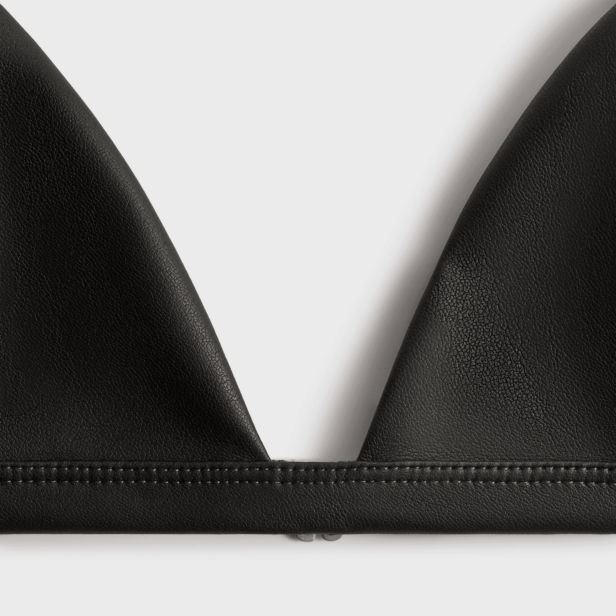 Lisa for Kith Women Braelyn Faux Leather Bra - Black — Image 2