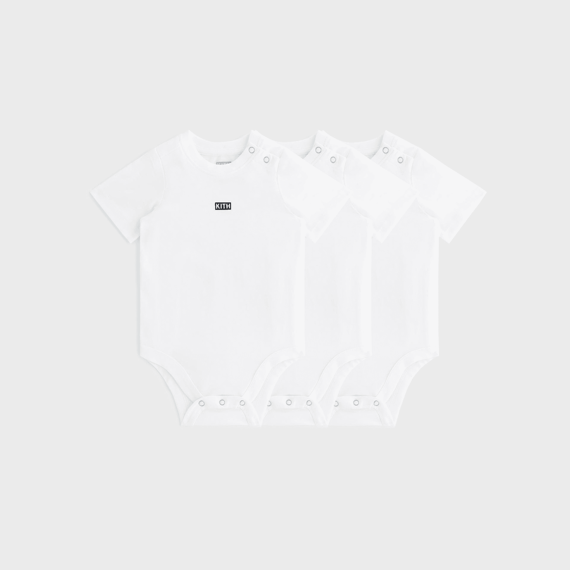 Kith Baby 3-Pack Short Sleeve Bodysuit - White — Image 4