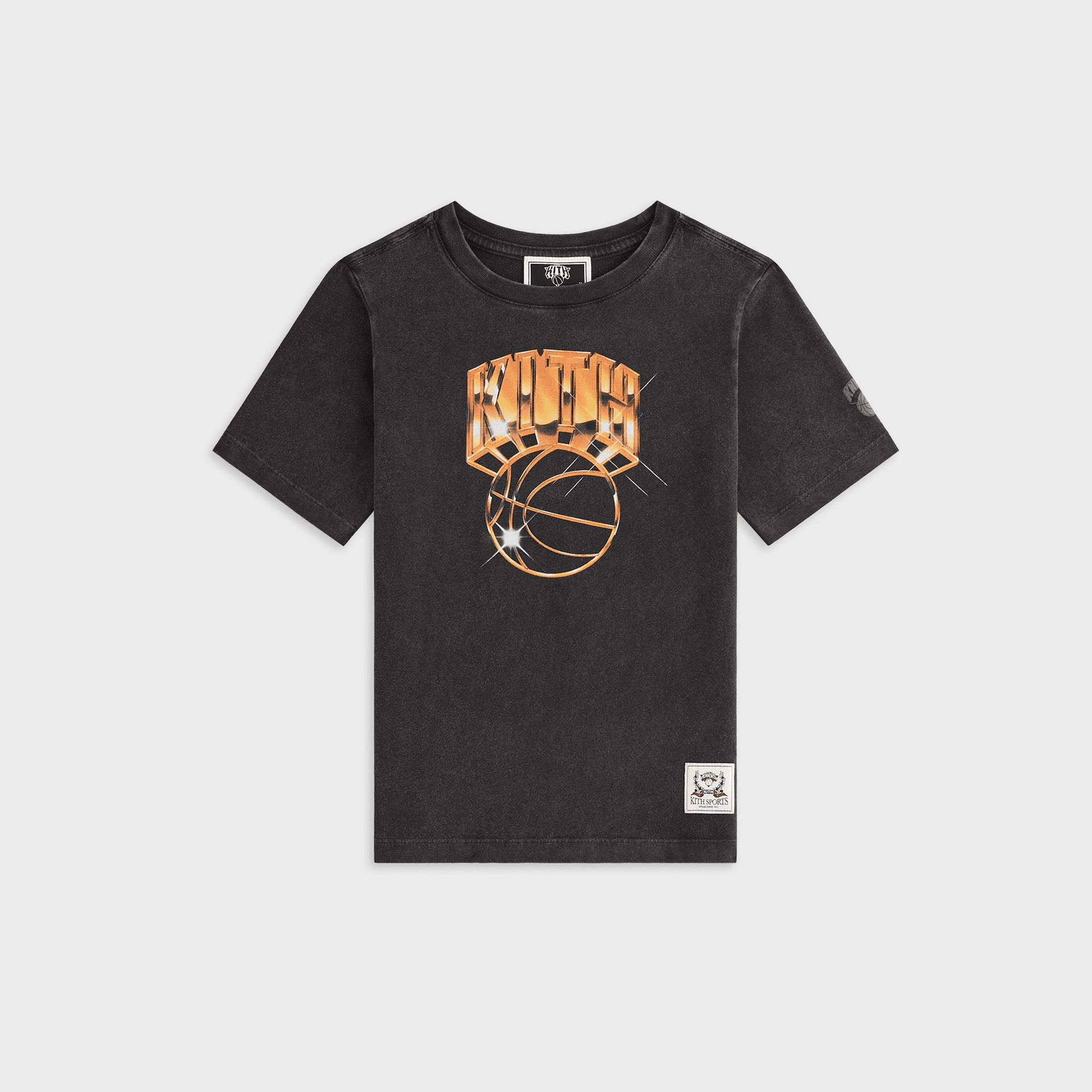 Kith Kids for the New York Knicks Gold Vintage Tee - Black — Image 8