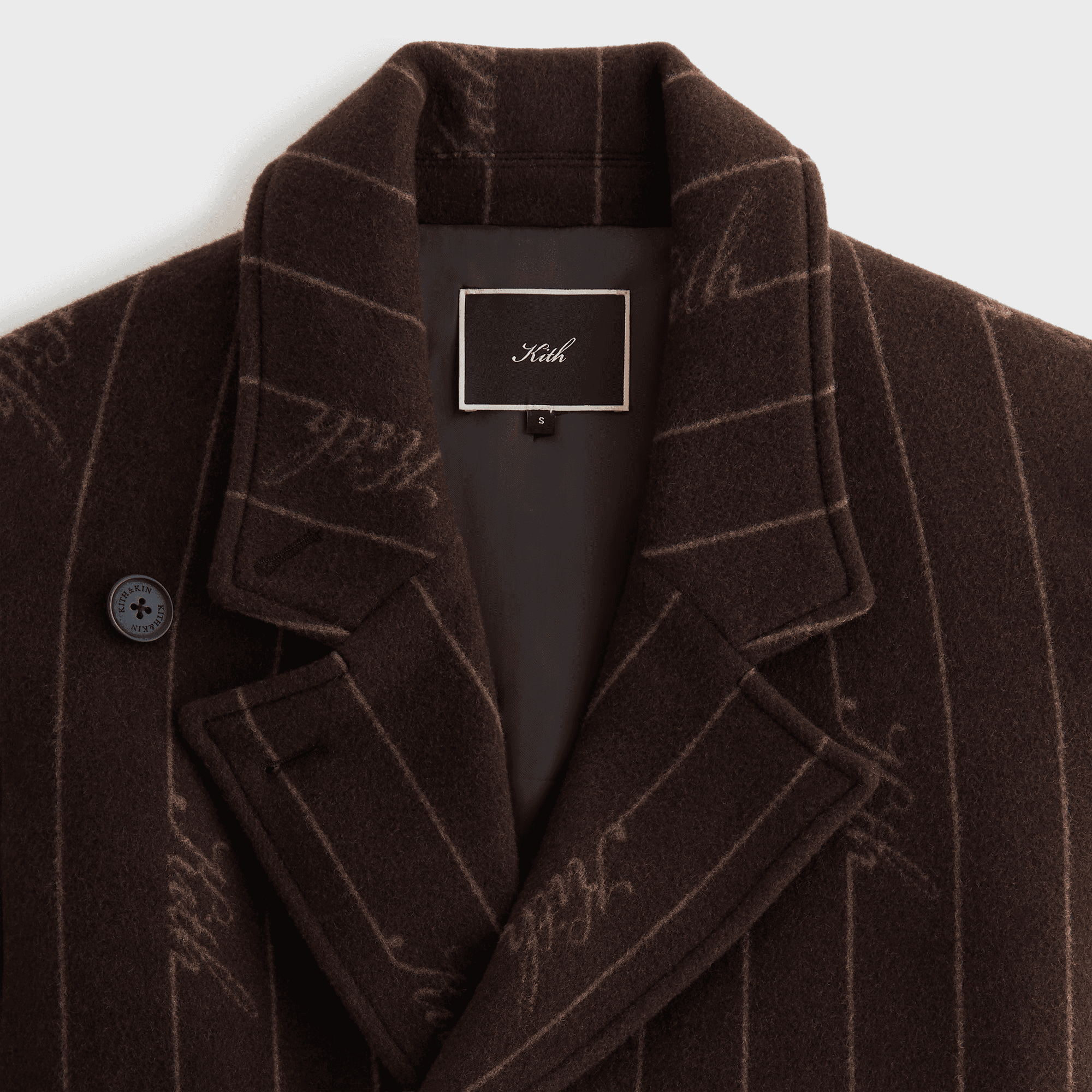 Kith Women Maeva Melton Stripe Scarf Coat - Incognito — Image 6