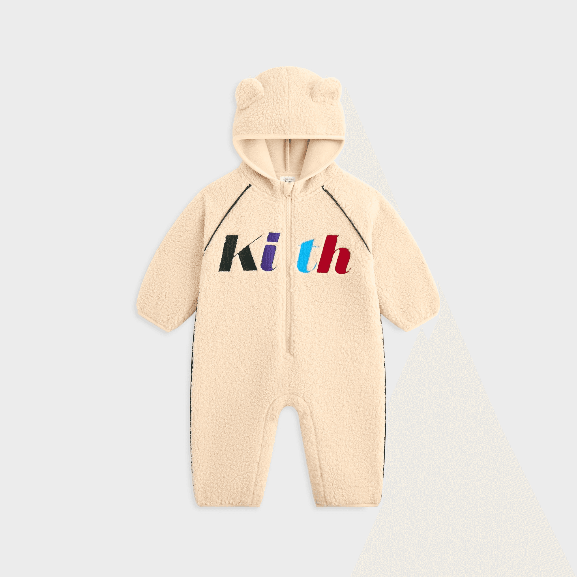 Kith Baby Logo Sherpa Coverall - Oat