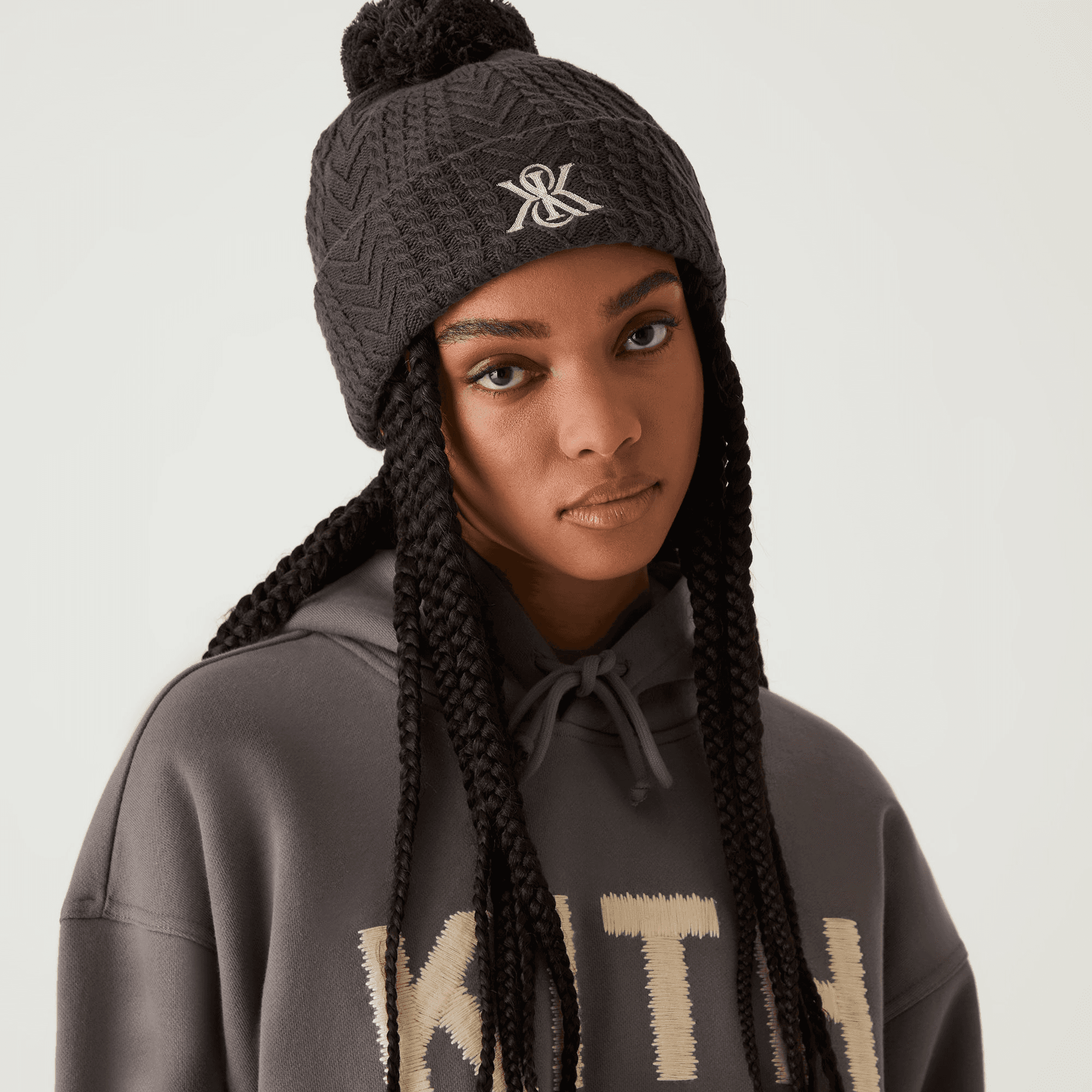 Kith Women Pom Pom Beanie - Somber — Image 3