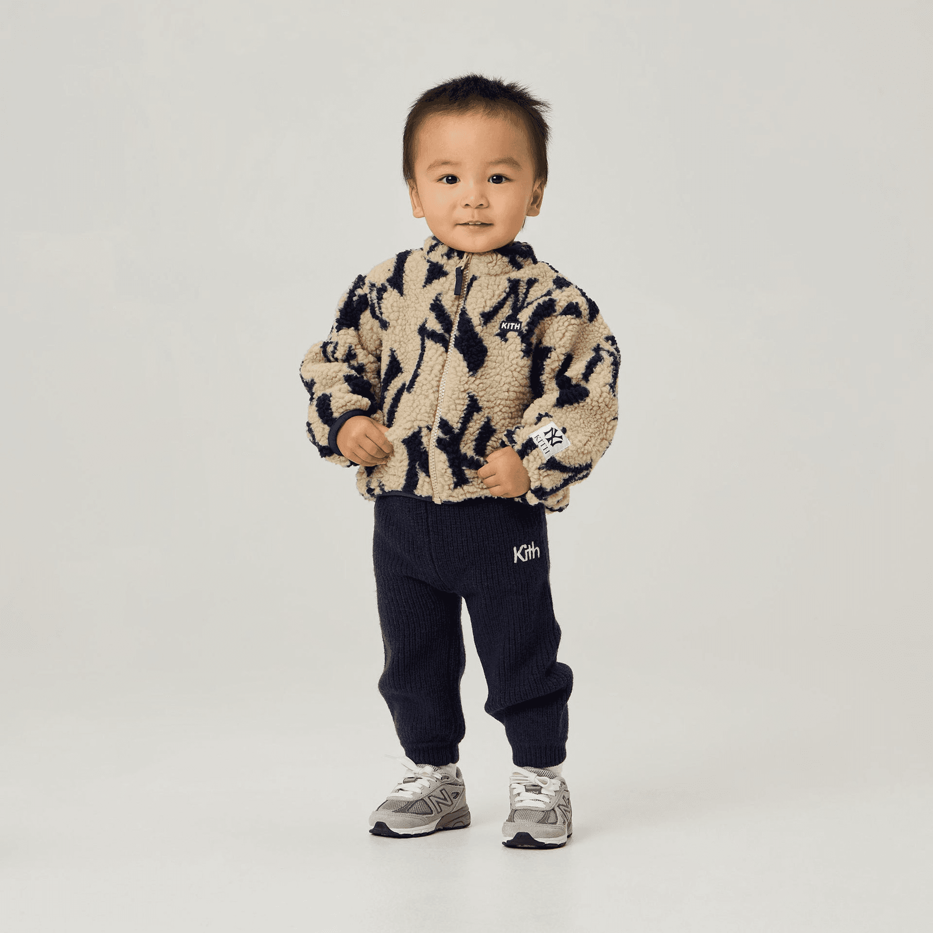 Kith Baby for the New York Yankees Sherpa Jacket - Canvas — Image 3