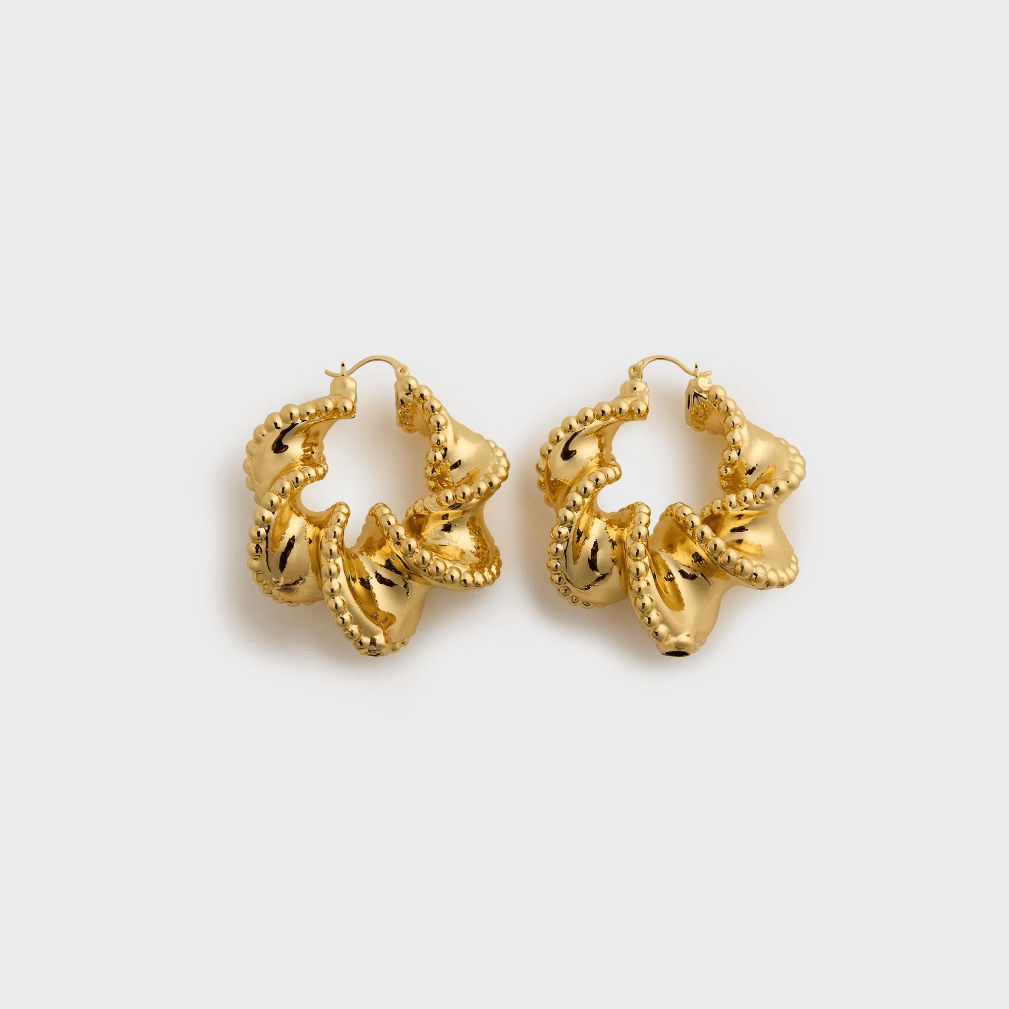 HONEY HALO Zali Twist Hoop Earrings - Gold - Image 1