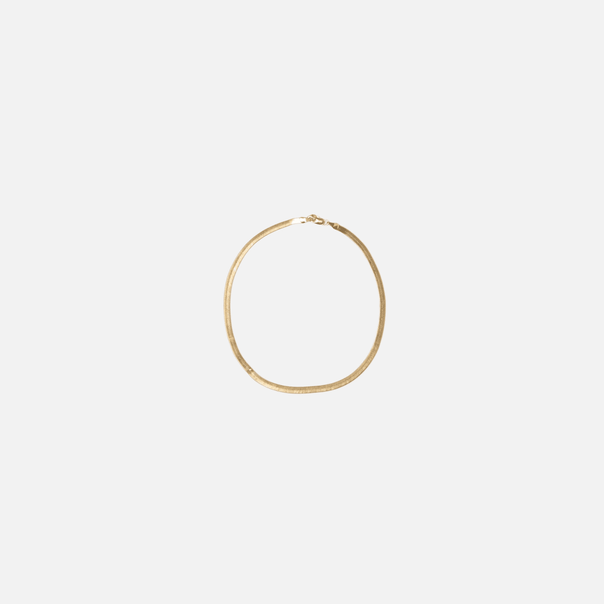 Fallon Liquid Herringbone Choker - Gold