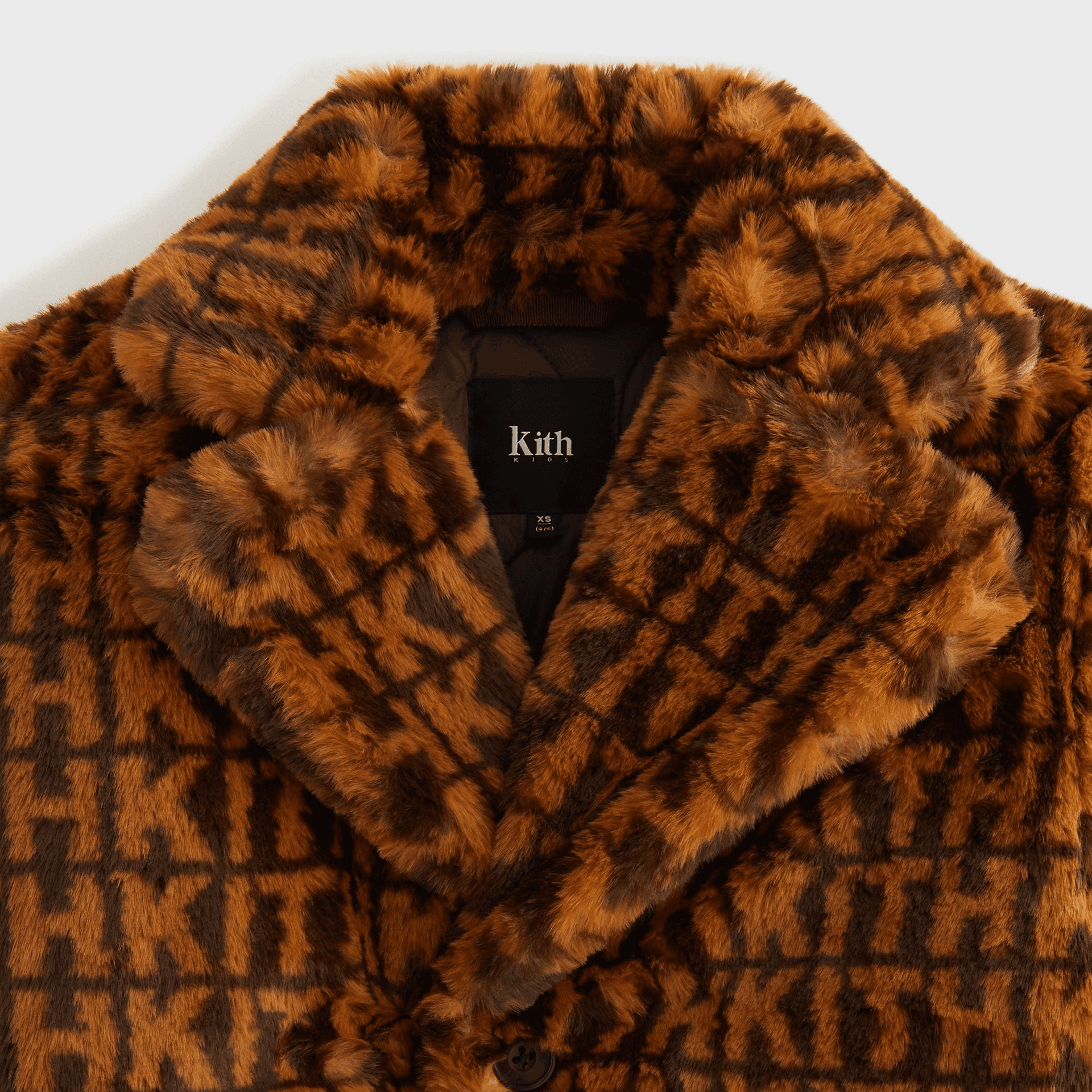 Kith Kids Faux Fur Monogram Royce Coat - Legacy — Image 4