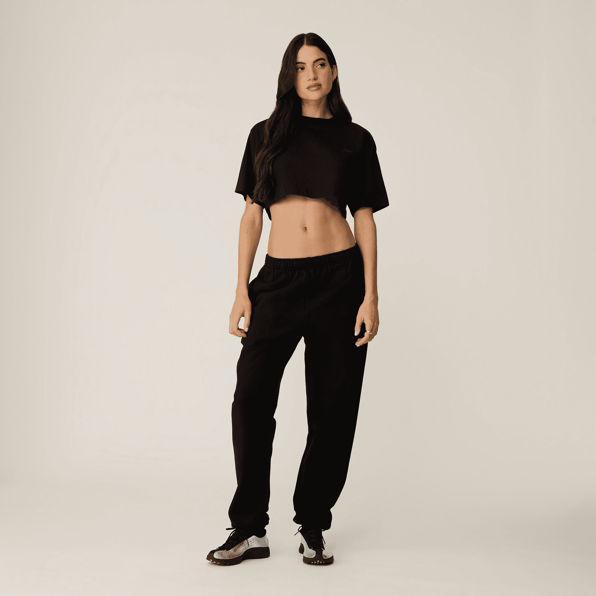 Kith Women Fei Cropped Tee - Black — Image 7