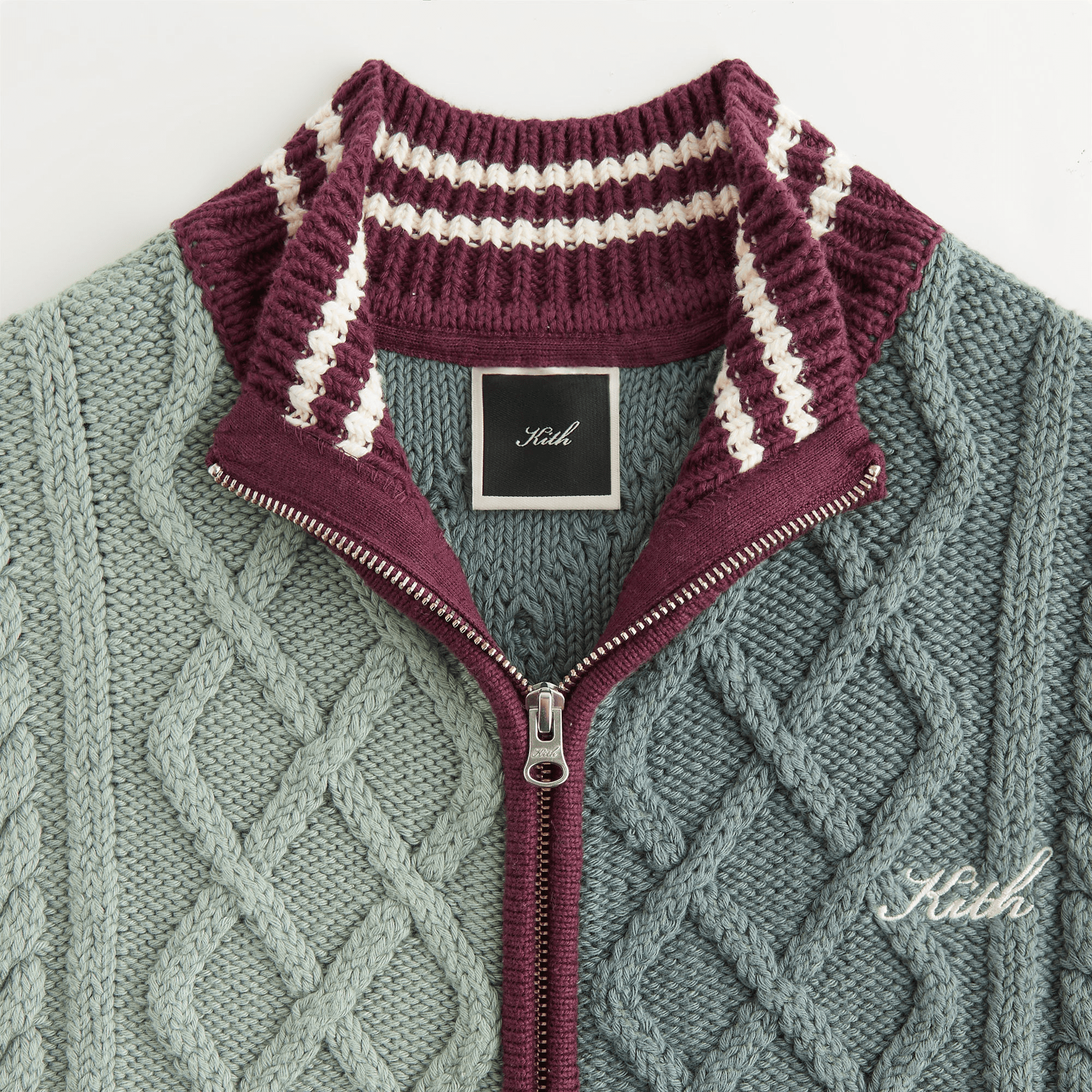 Kith Women Wyler Blocked Full Zip Sweater - Virtue — Image 5
