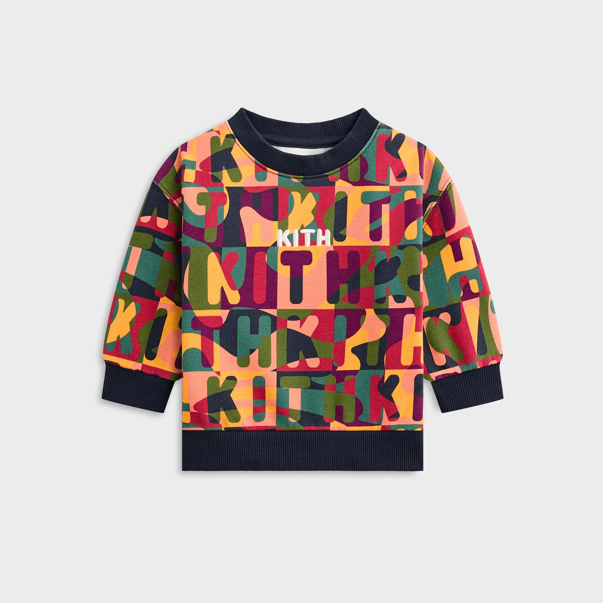 Kith Baby Printed Monogram Nelson Crewneck Sweatshirt - Nocturnal — Image 4