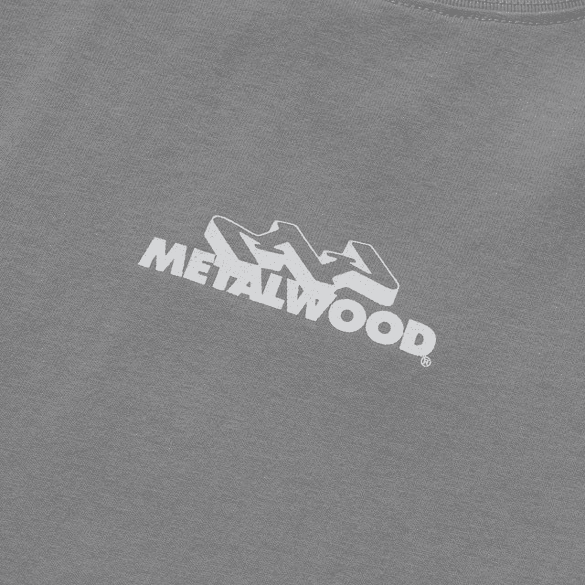 Metalwood Mountaineer Raglan Tee - Grey / Pink — Image 2