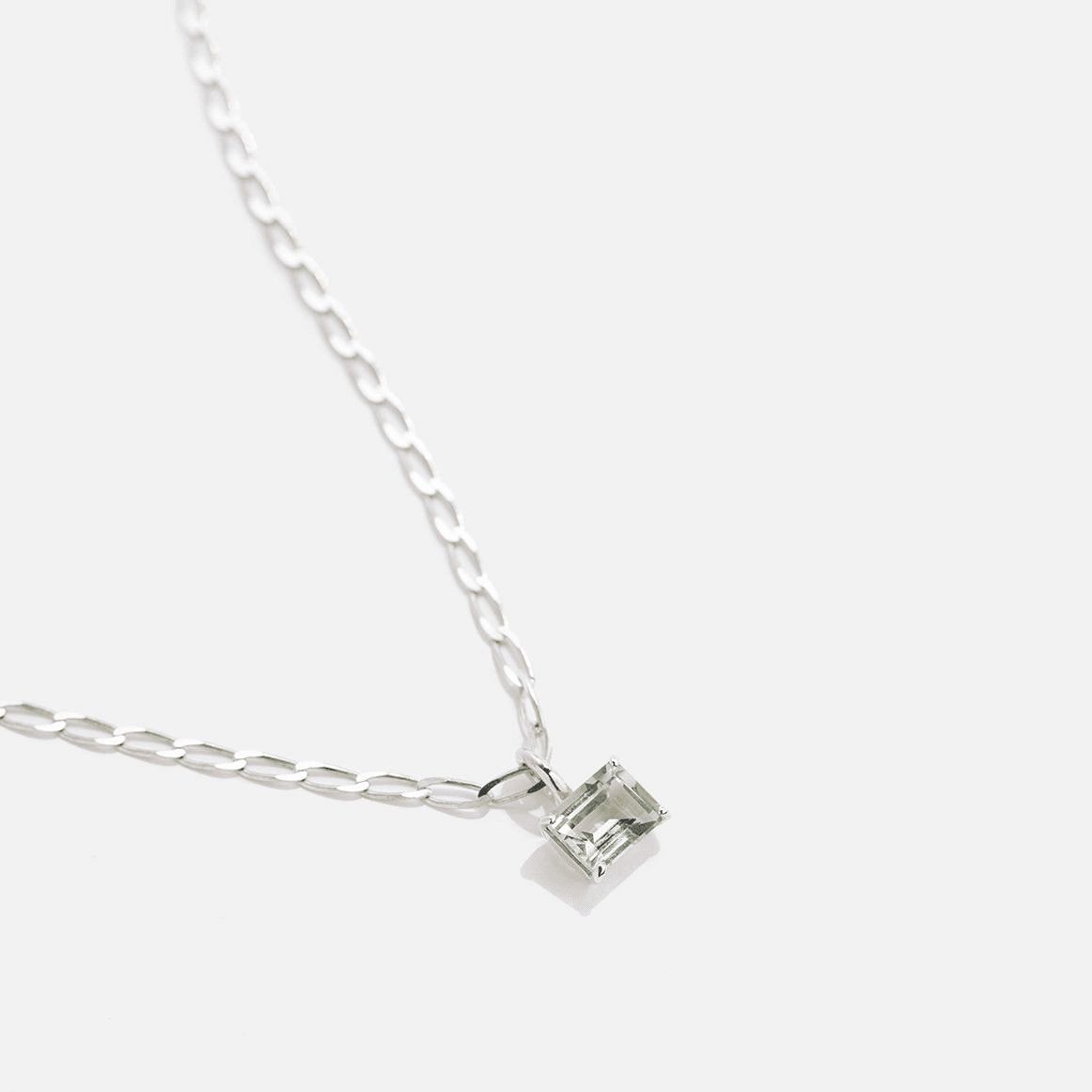 Faris Gem Necklace - Silver - Image 1