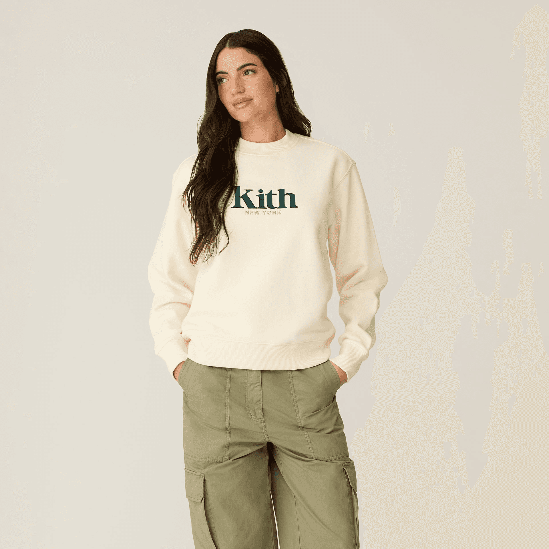 Kith Women Asher New York Crewneck - Sandrift — Image 4