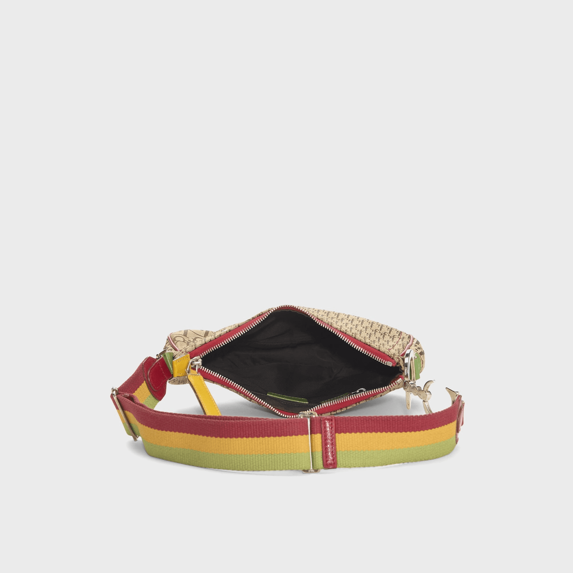 WGACA Dior Canvas Rasta Saddle Pochette - Multi — Image 4