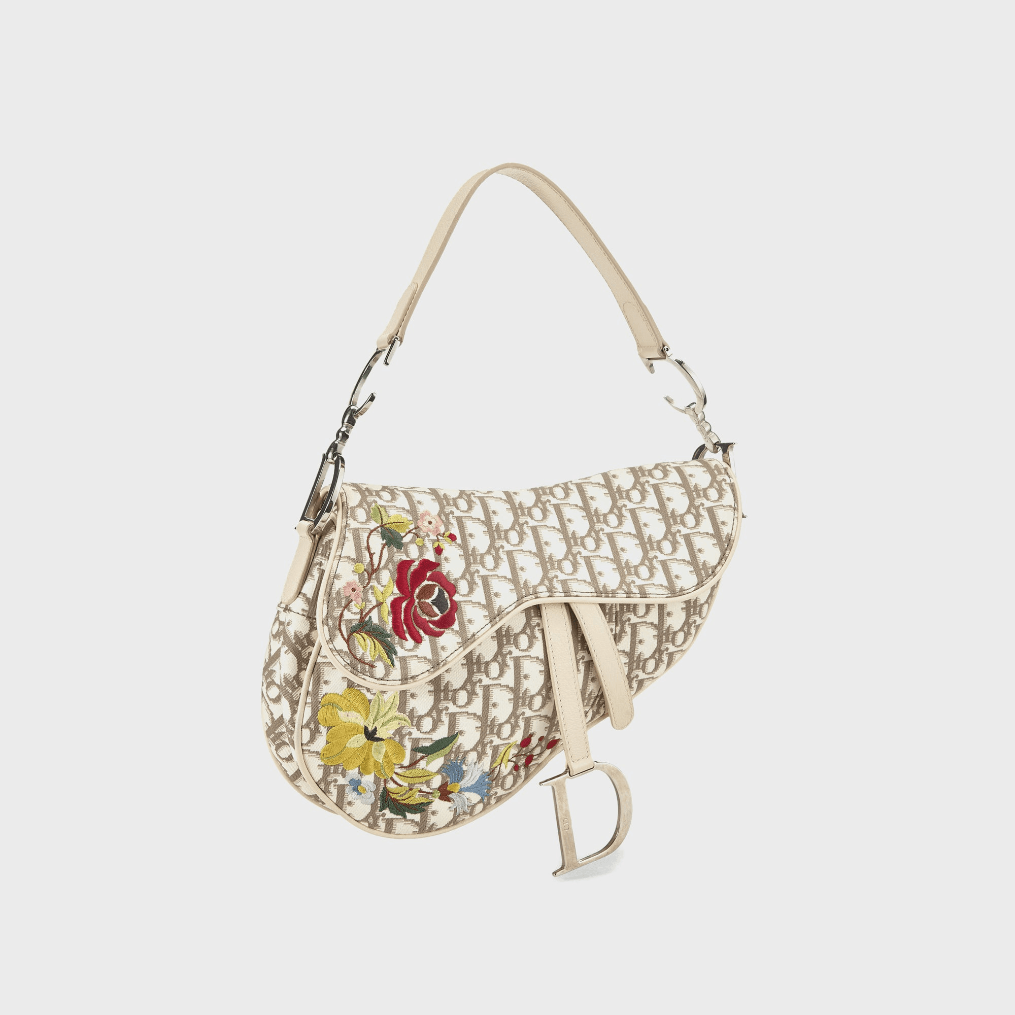 WGACA Dior Embroidered Floral Saddle - Beige — Image 4