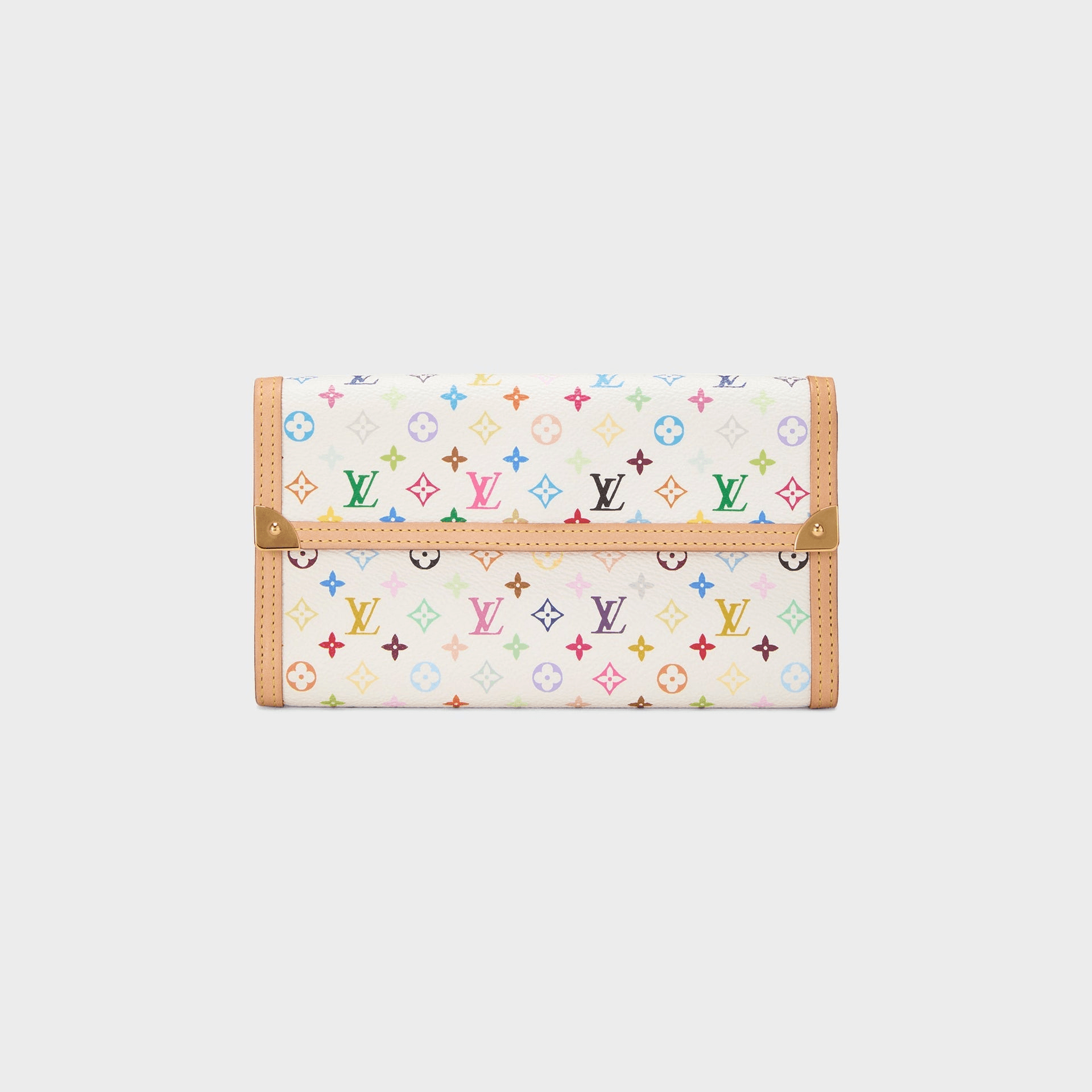 WGACA Louis Vuitton x Takashi Murakami International Wallet - Multi / White — Image 3