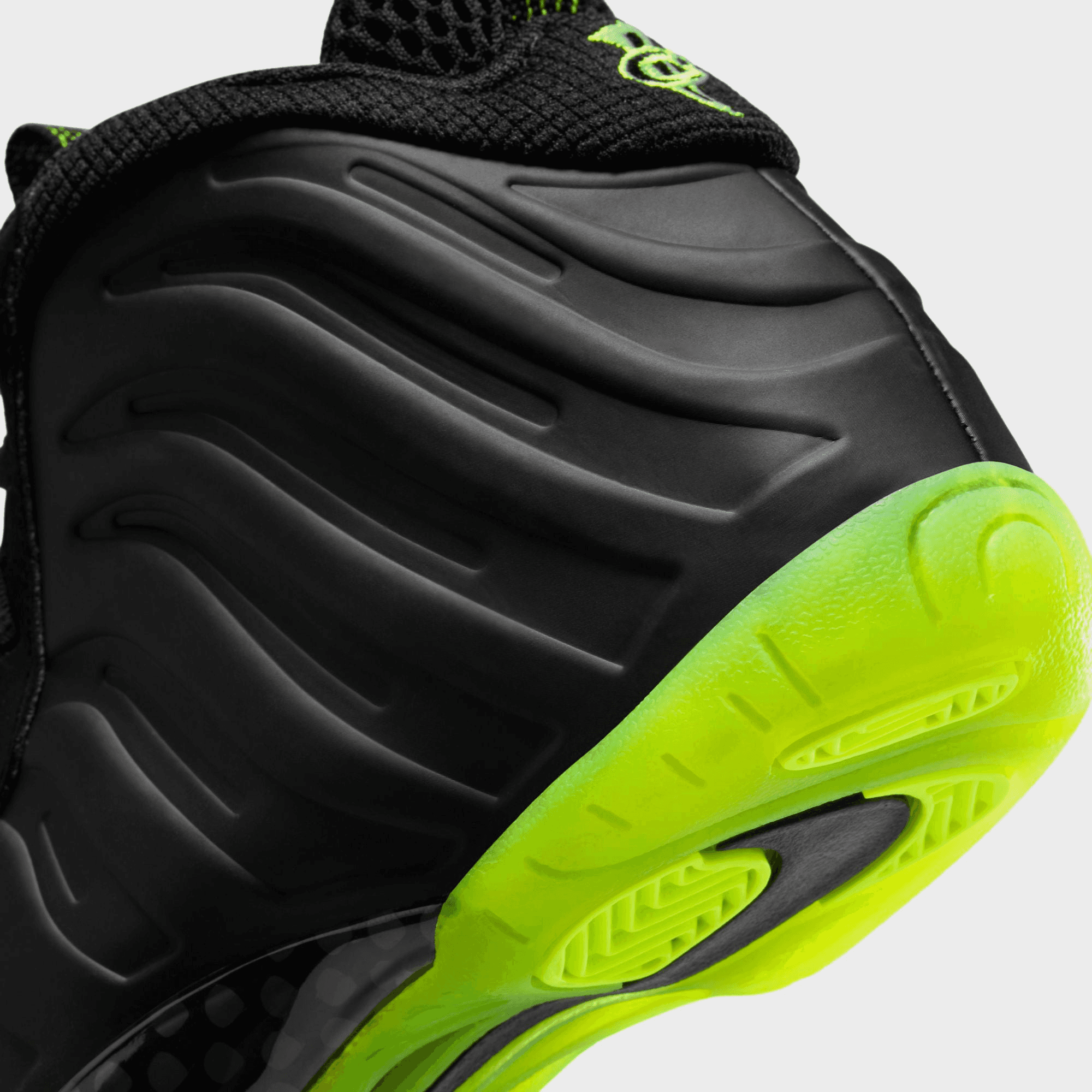 Nike PS Little Posite One - Black / Volt — Image 3