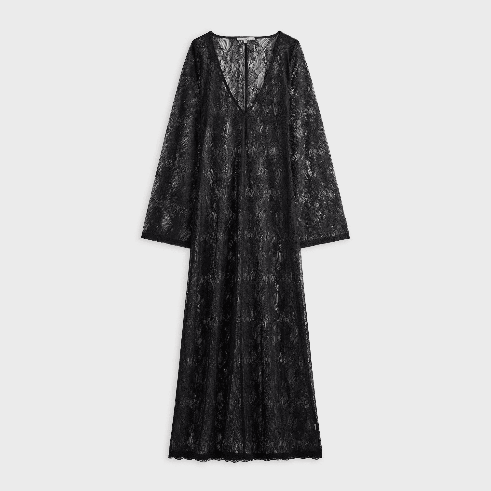 Lisa for Kith Women Lyla V-Neck Lace Maxi Dress - Black