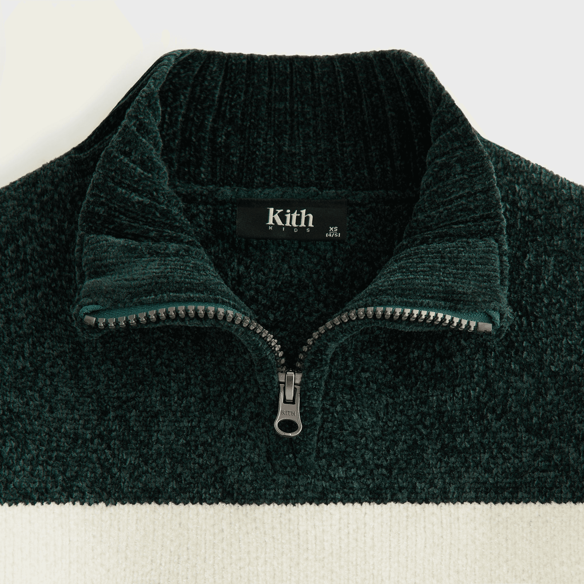 Kith Kids Color-Block Chenille Hunter Quarter Zip - Stadium — Image 4