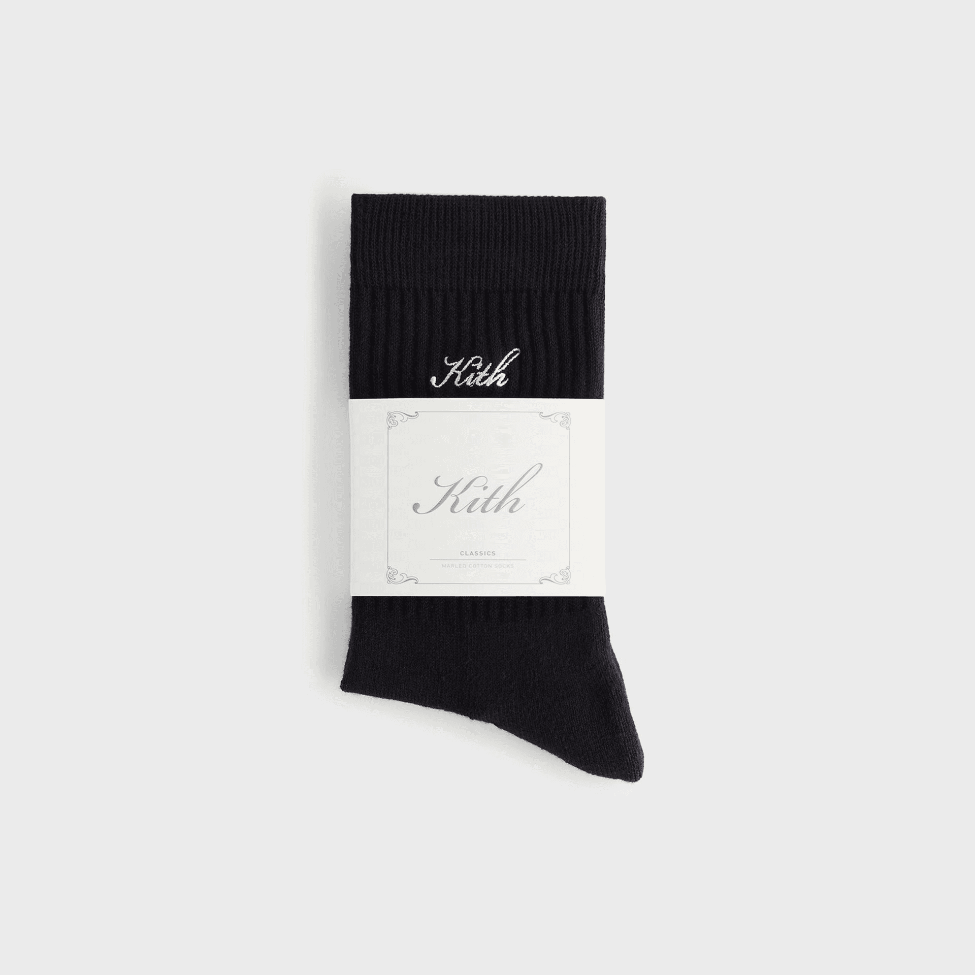 Kith Women Script Classic Crew Socks - Black — Image 4