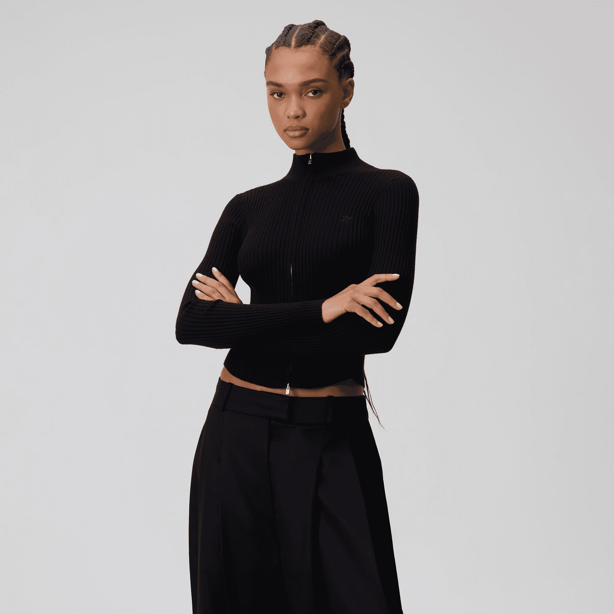 Kith Women Ina Sweater Track Zip - Black — Image 4