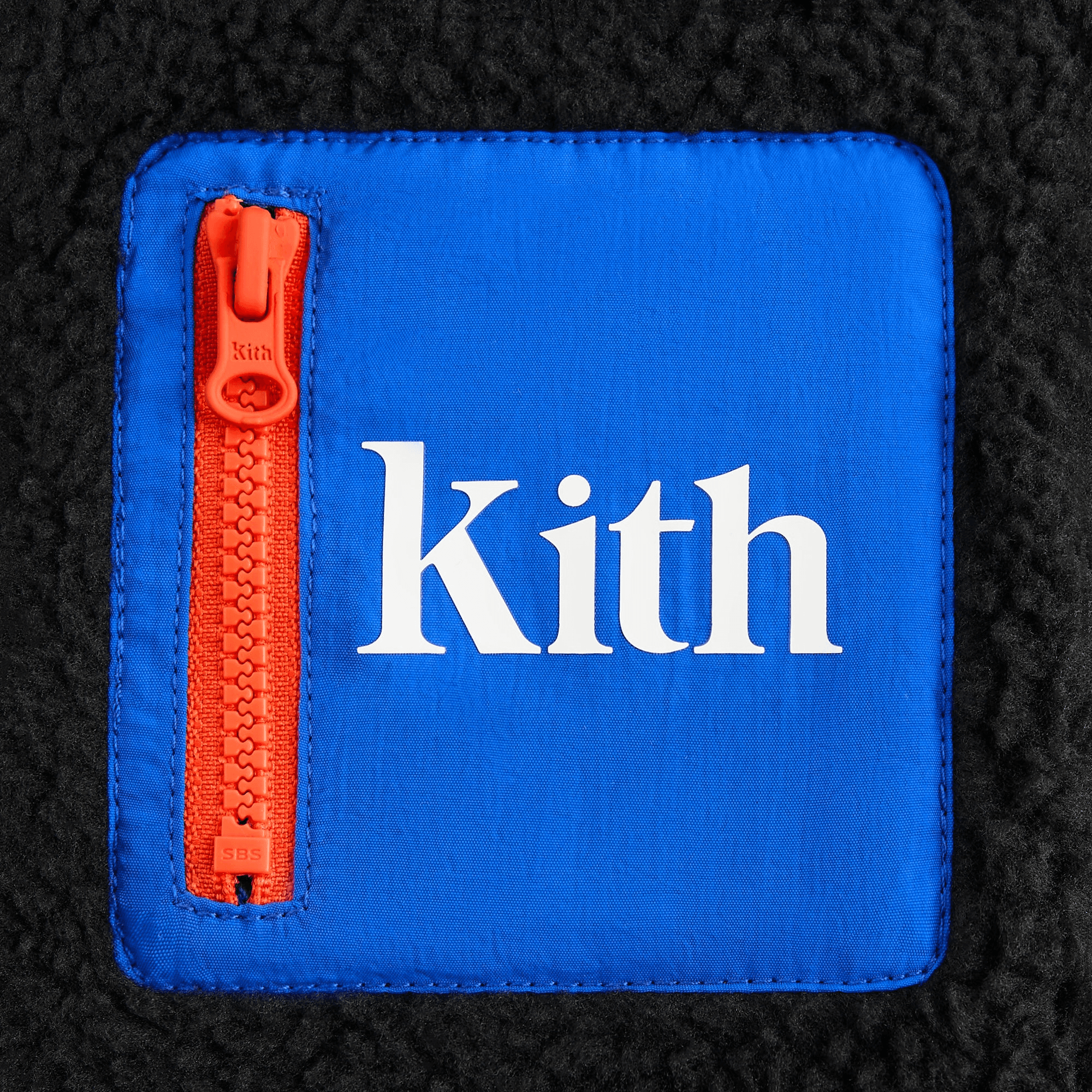 Kith Baby Color-Block Sherpa Antony Coverall - Black — Image 2