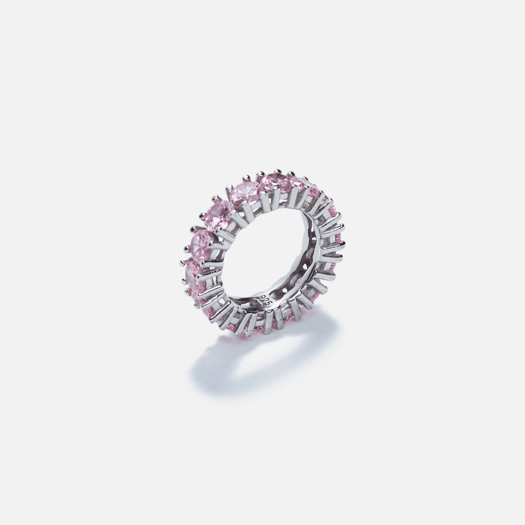 Amy Shehab Pink Round Ring - Silver