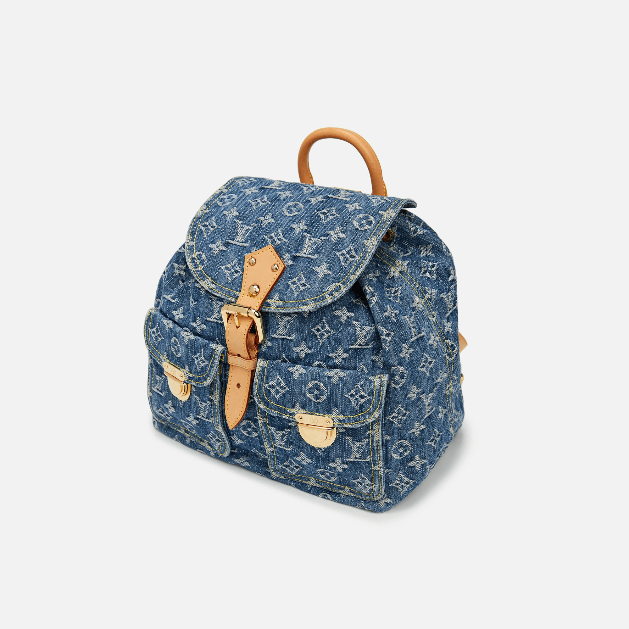 WGACA LV Monogram Backpack Sacados GM in Denim - Blue — Image 6