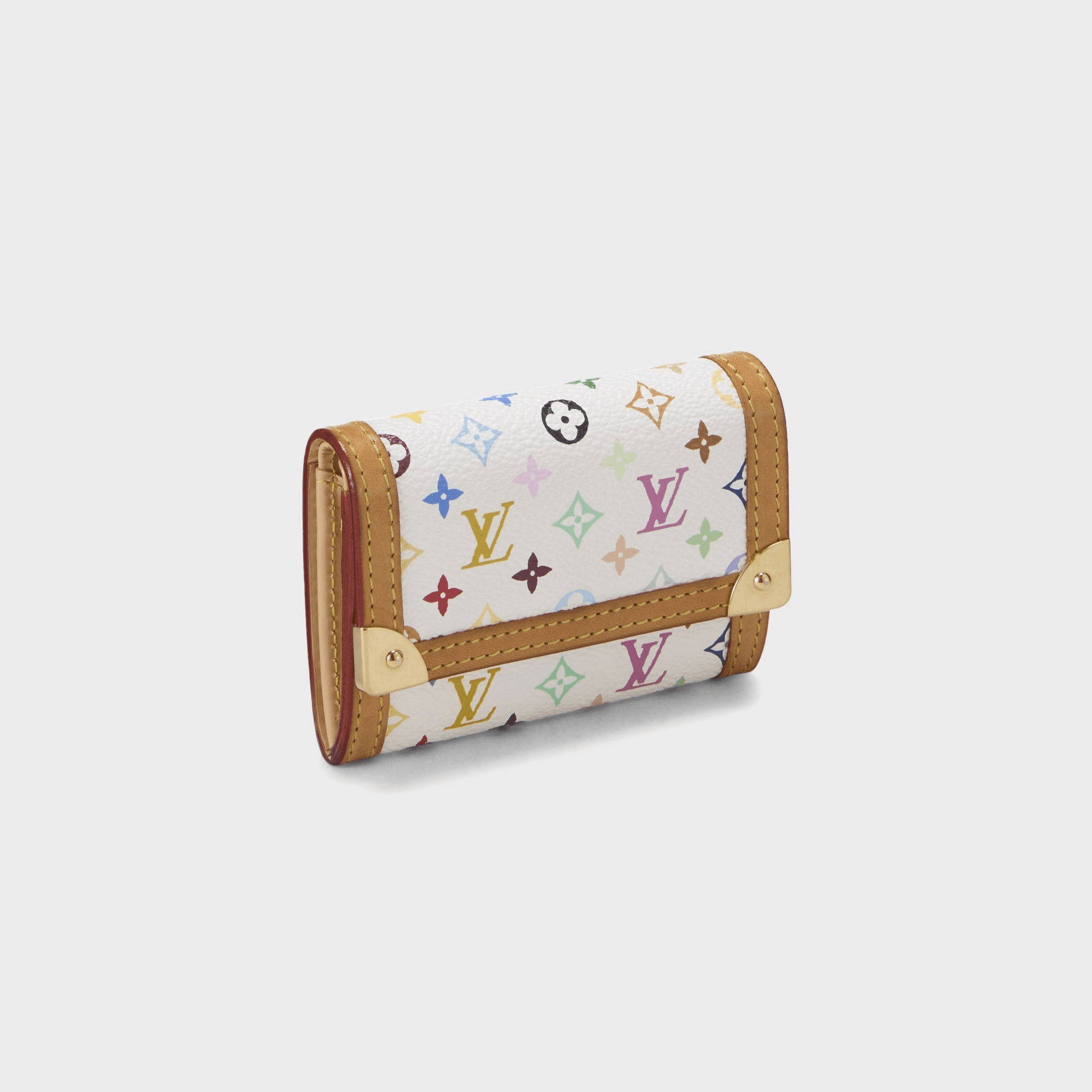 WGACA Louis Vuitton x Takashi Murakami White Monogram Porte Monnaie Plat - Multi / White — Image 2