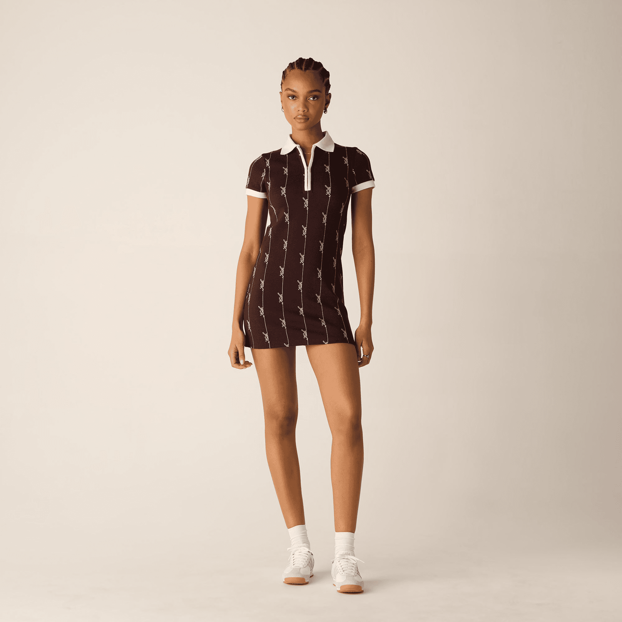 Kith Women Taylen Pique Logo Knit Dress - Incognito — Image 6