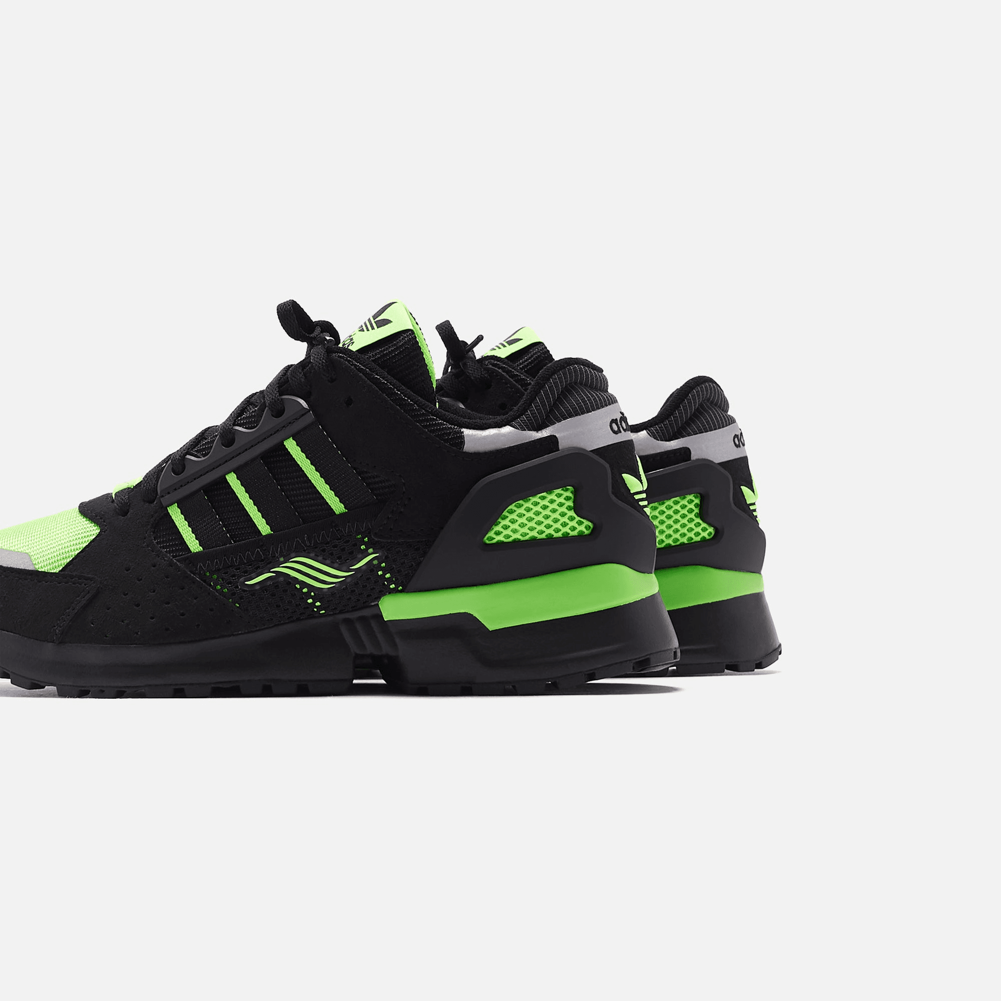 adidas Consortium ZX 10000 - Black / Green / Reflective — Image 2