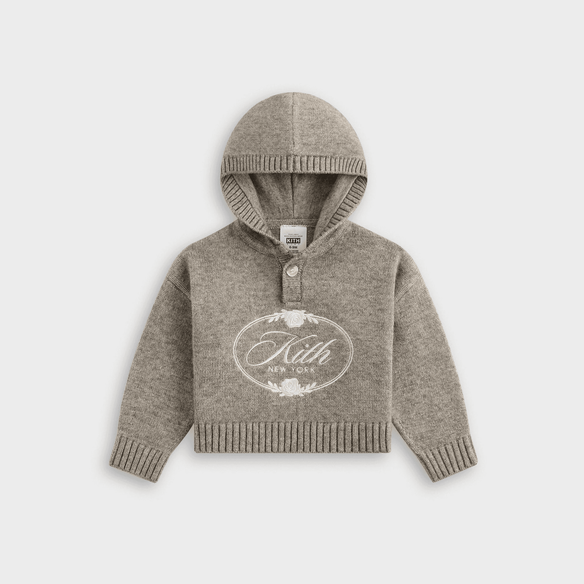Kith Baby Nelson Sweater Hoodie - Graphite — Image 5