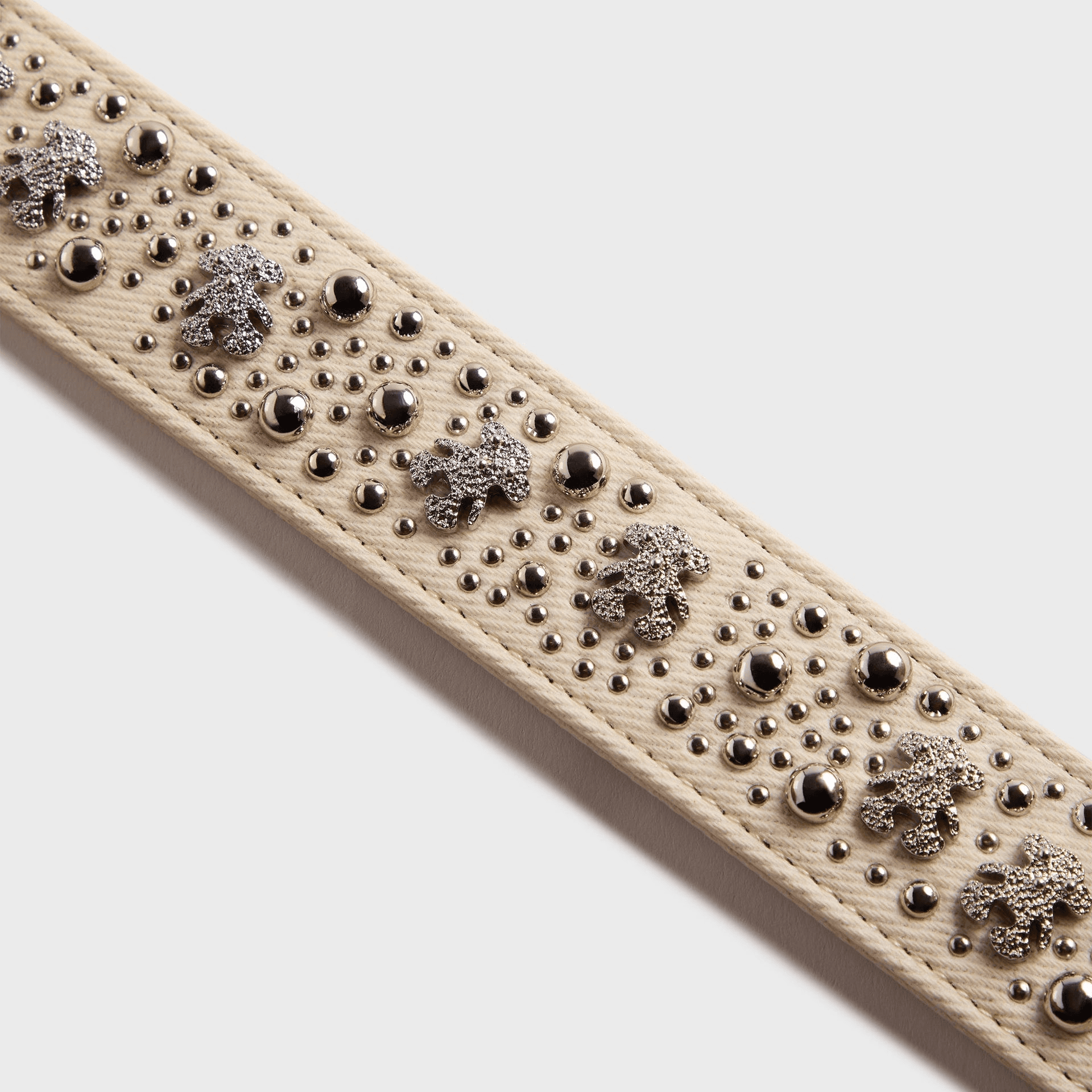 Veneda Carter Teddy Studded Belt - Off White — Image 2
