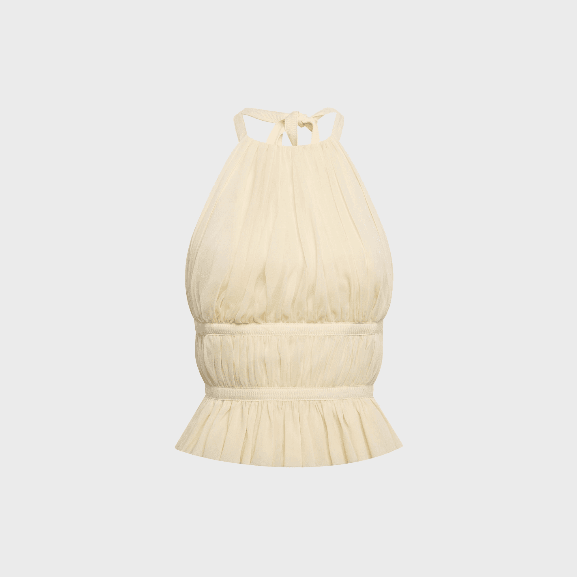 Tae Park Chiffon Wrap Top - Ivory - Image 1