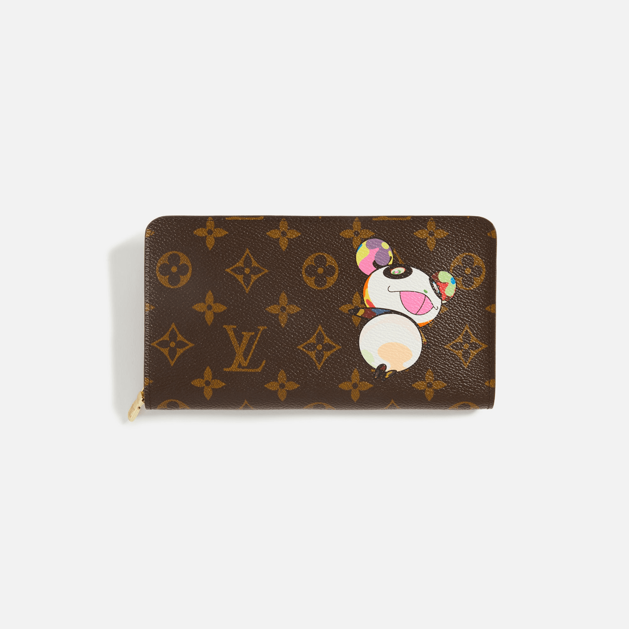 WGACA Louis Vuitton Murakami Panda Porte Monnaie Zipper Wallet - Brown