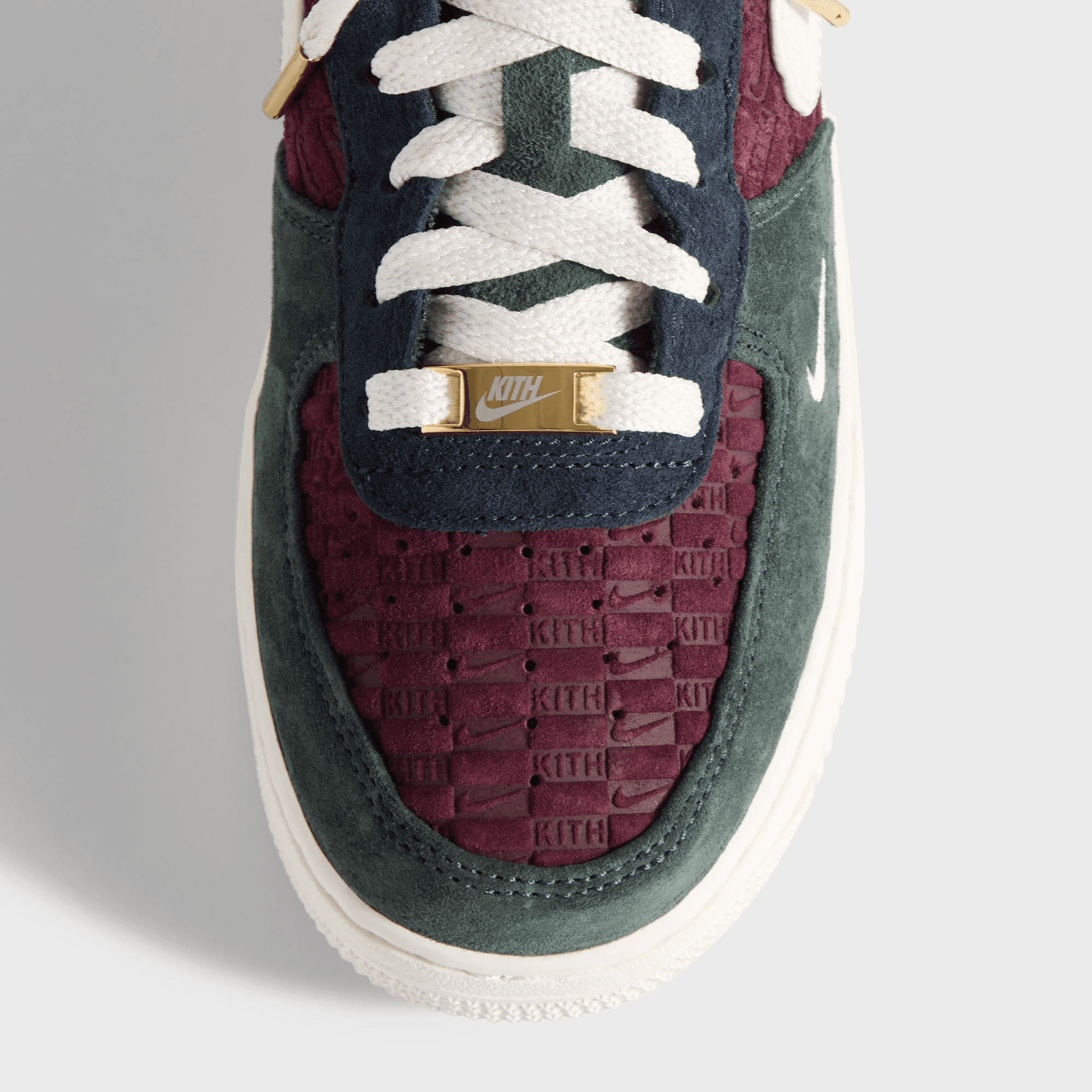 Kith for Nike GS Air Force 1 Low Lace - Night Maroon / Phantom — Image 3