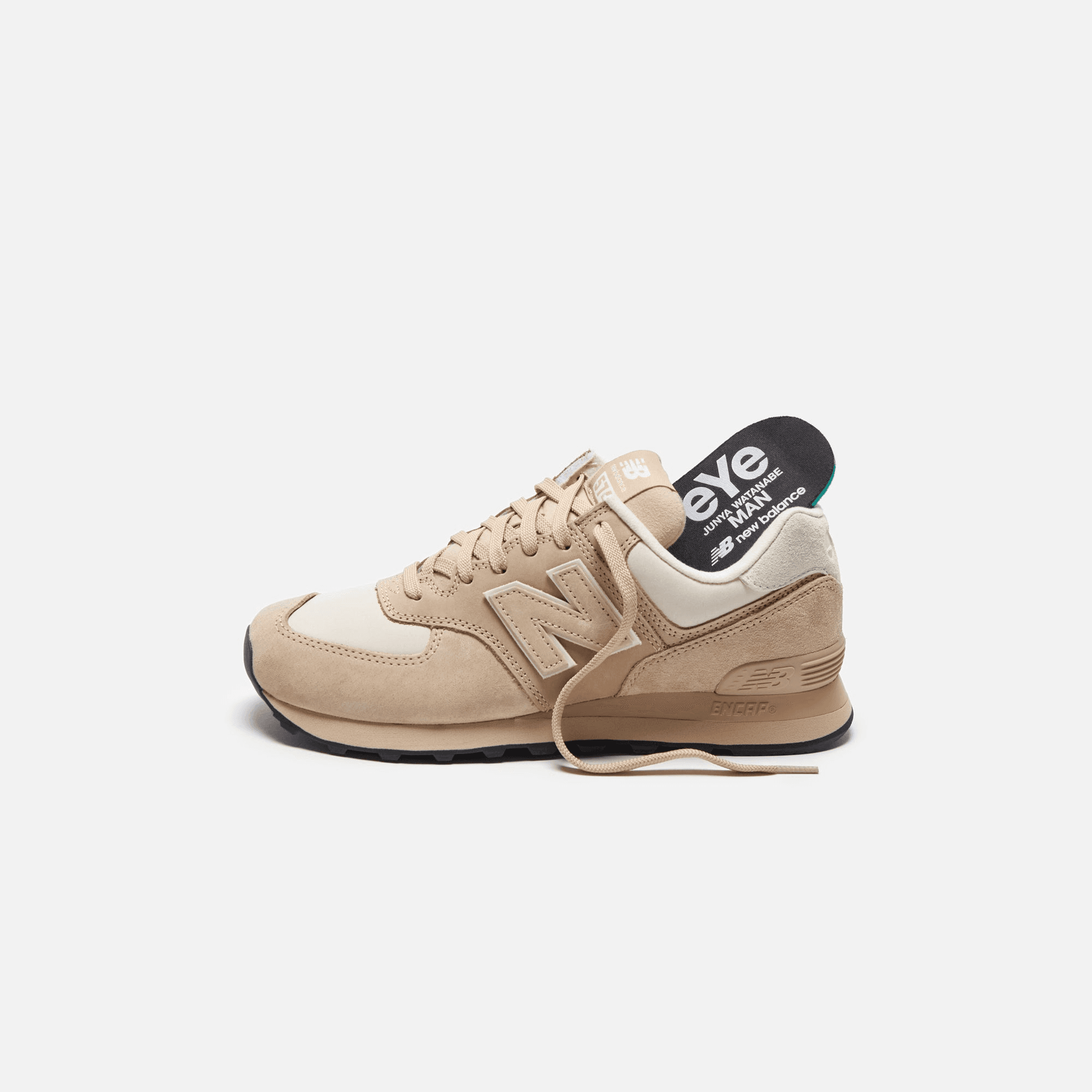 CDG Pocket New Balance x Junya Watanabe 574 Pig Suede Nubuck - Beige — Image 6