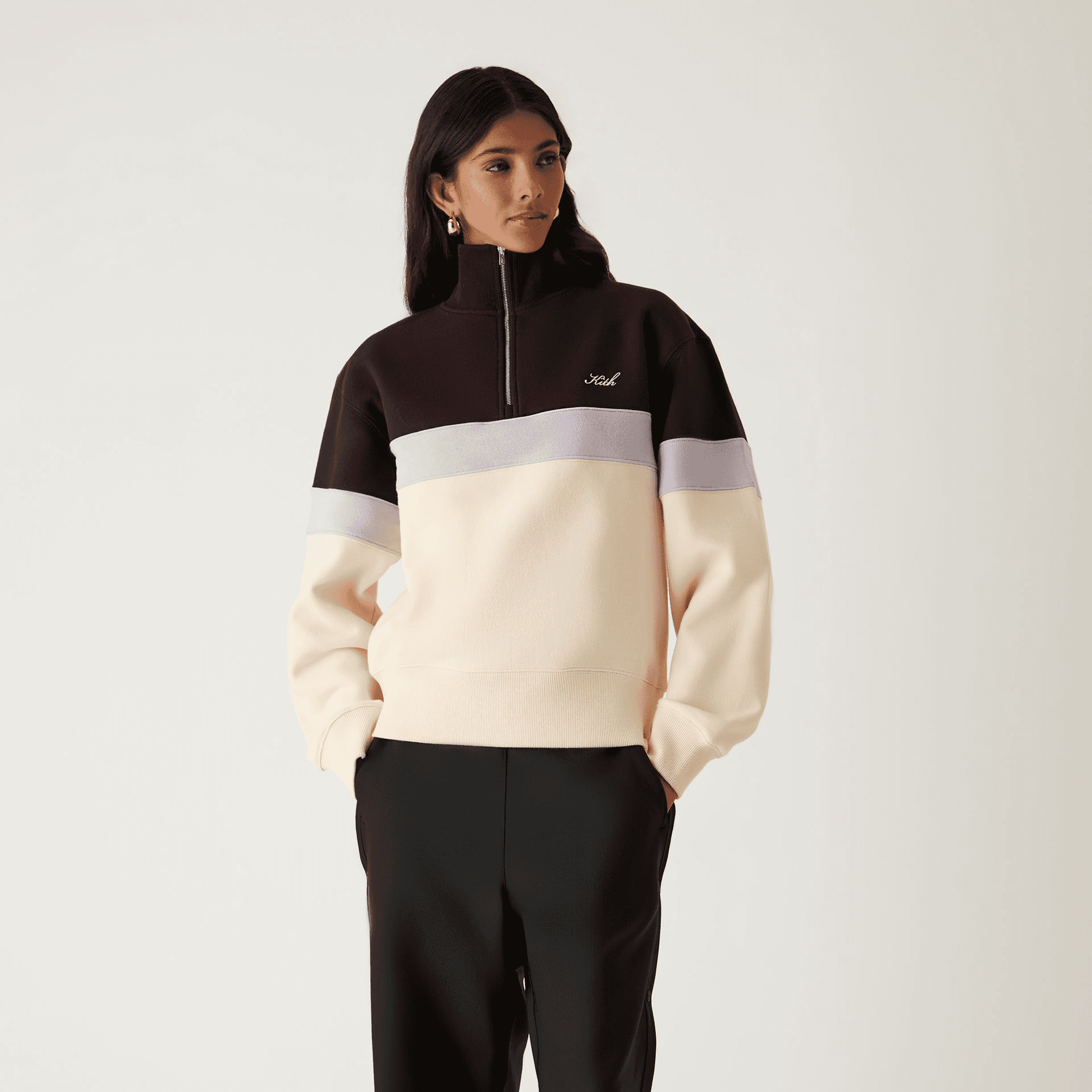 Kith Women Hunter Panelled Quarter Zip - Incognito — Image 5