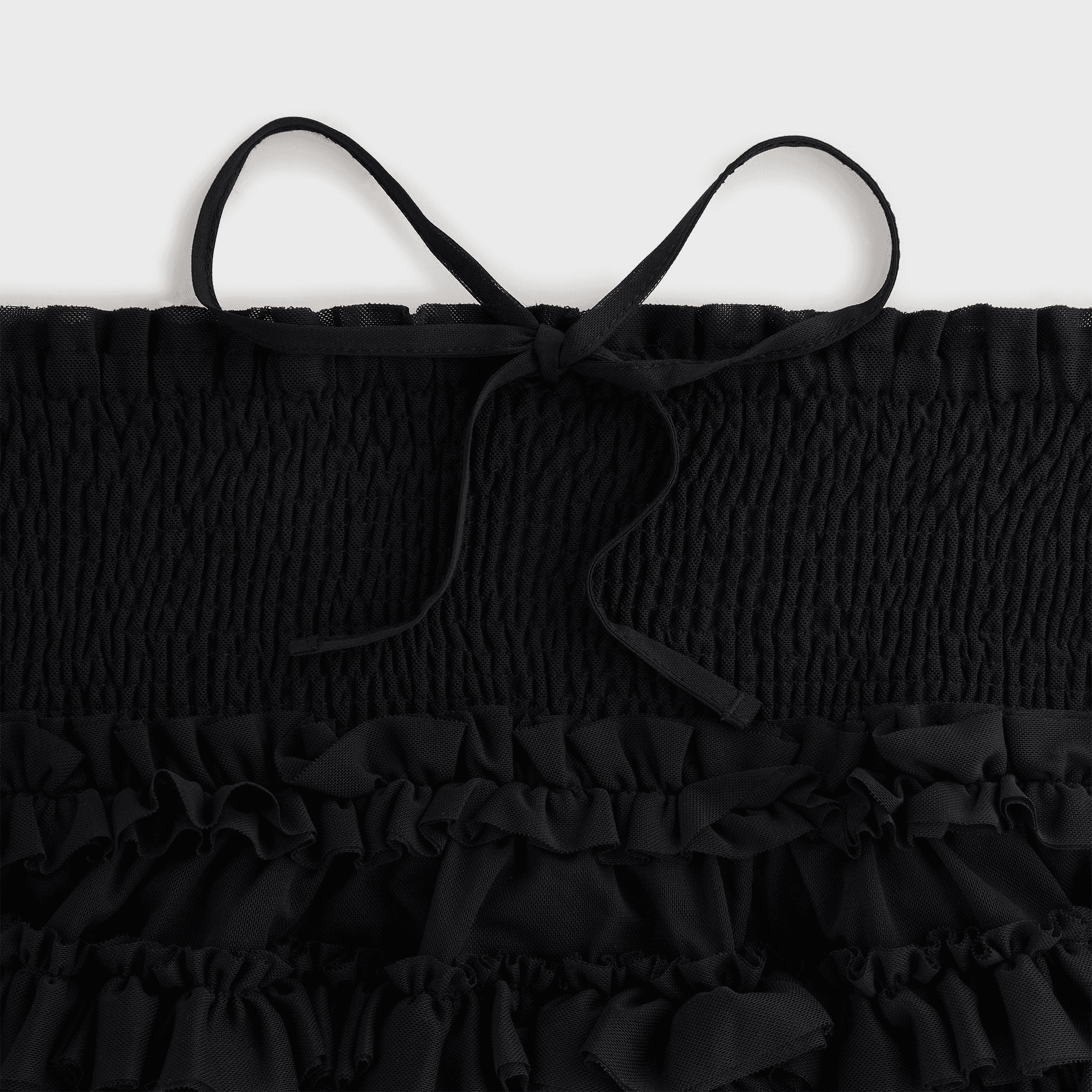 Lisa for Kith Women Mariko Mesh Ruffle Mini Skirt - Black — Image 3