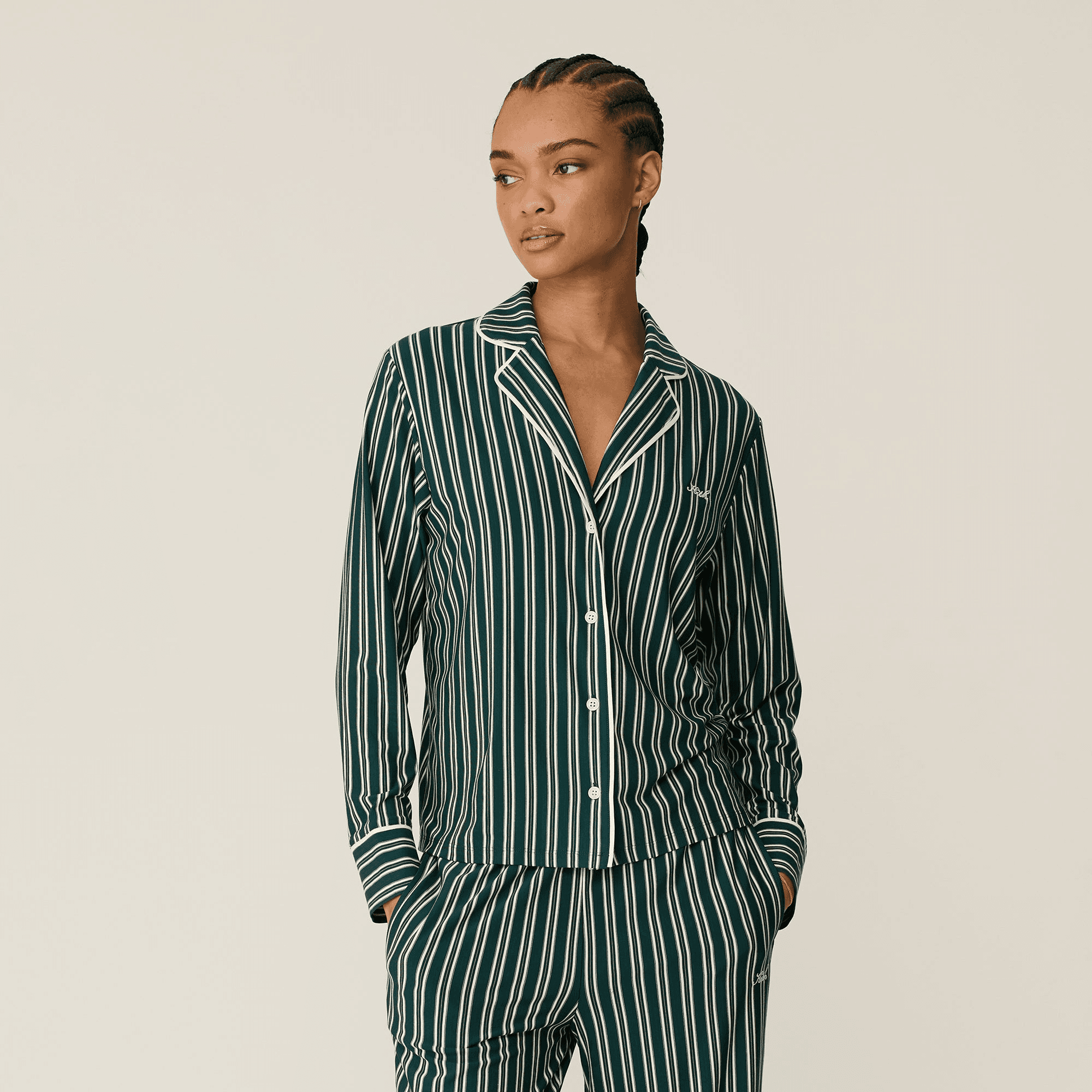 Kith Women Striped Pajama Set - Chronicle — Image 5