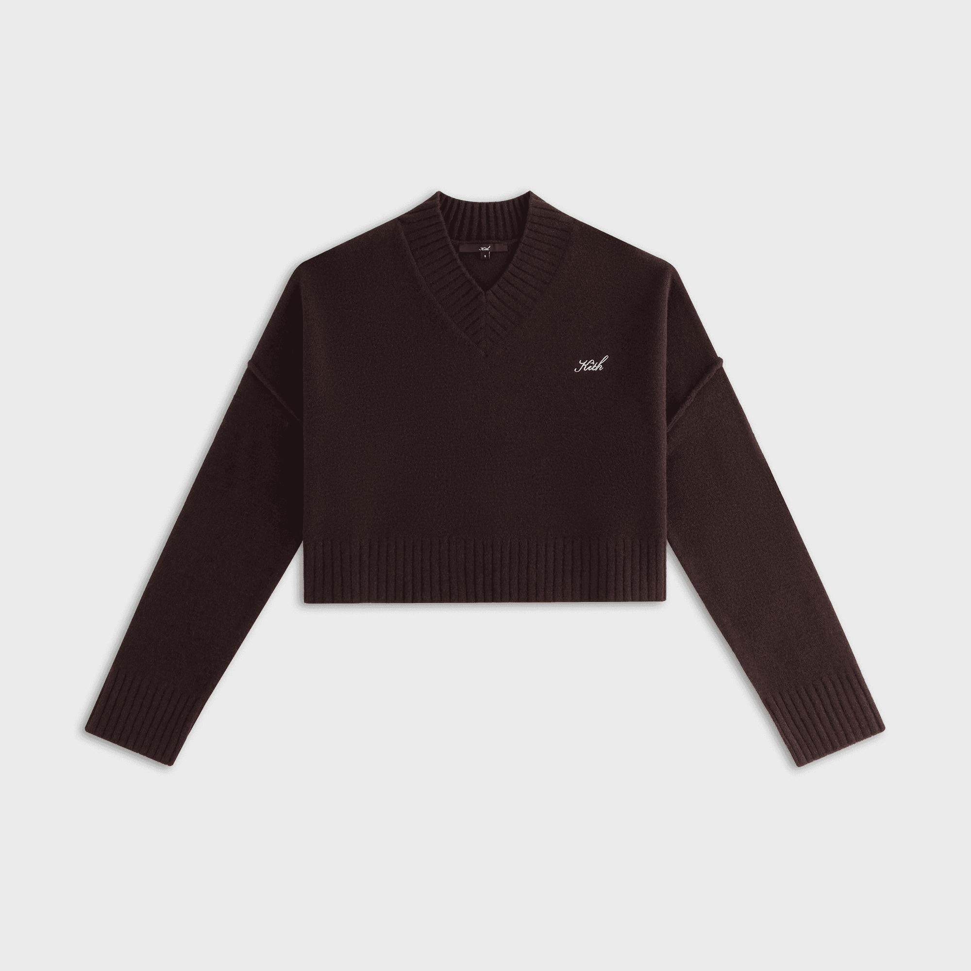 Kith Women Anja Cropped V-Neck Sweater - Incognito